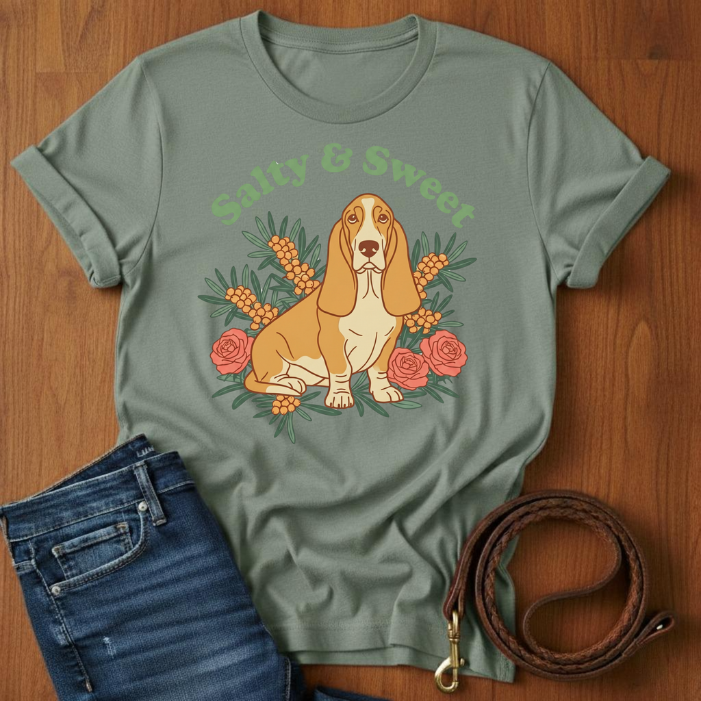 Salty & Sweet Basset Hound T-Shirt