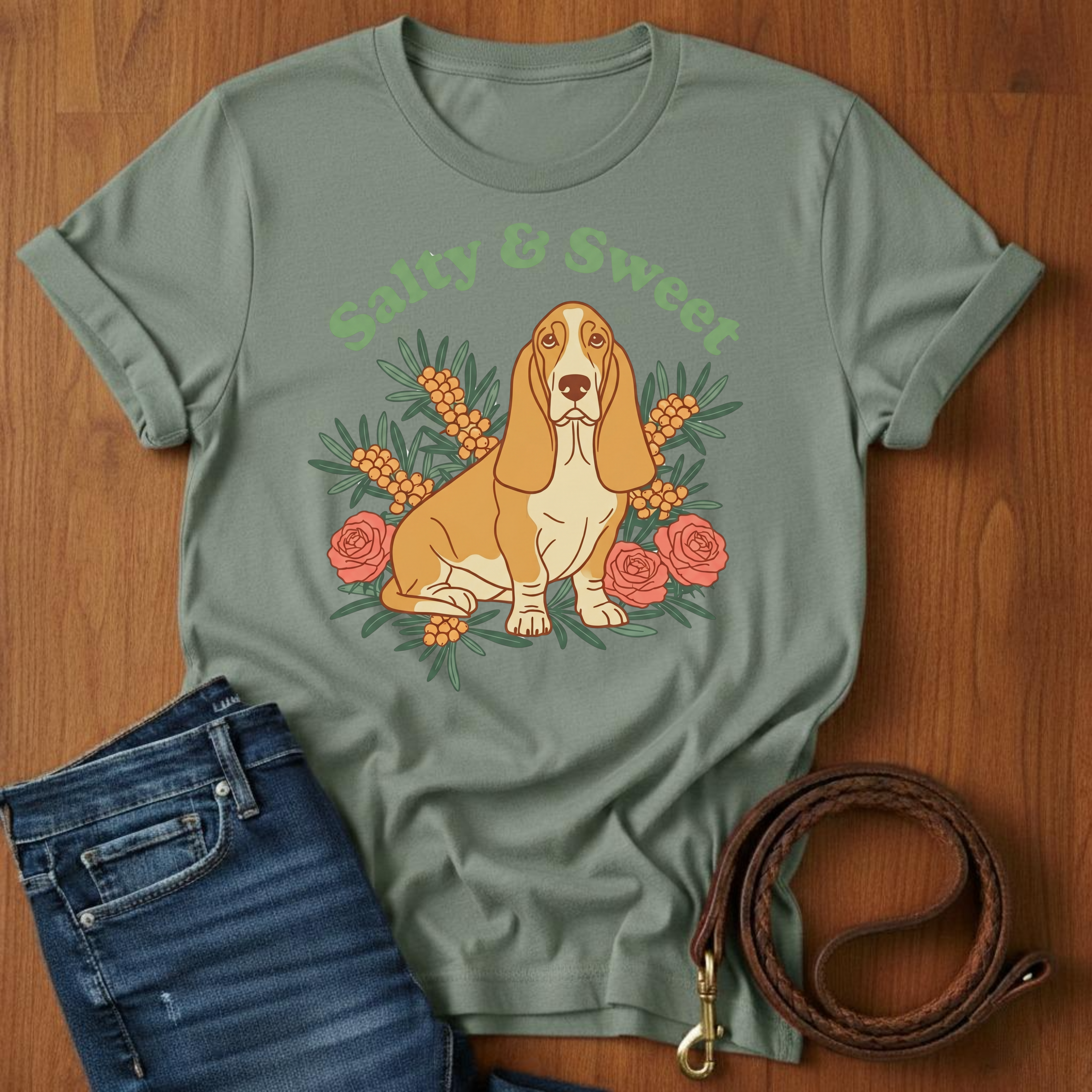 Salty & Sweet Basset Hound T-Shirt