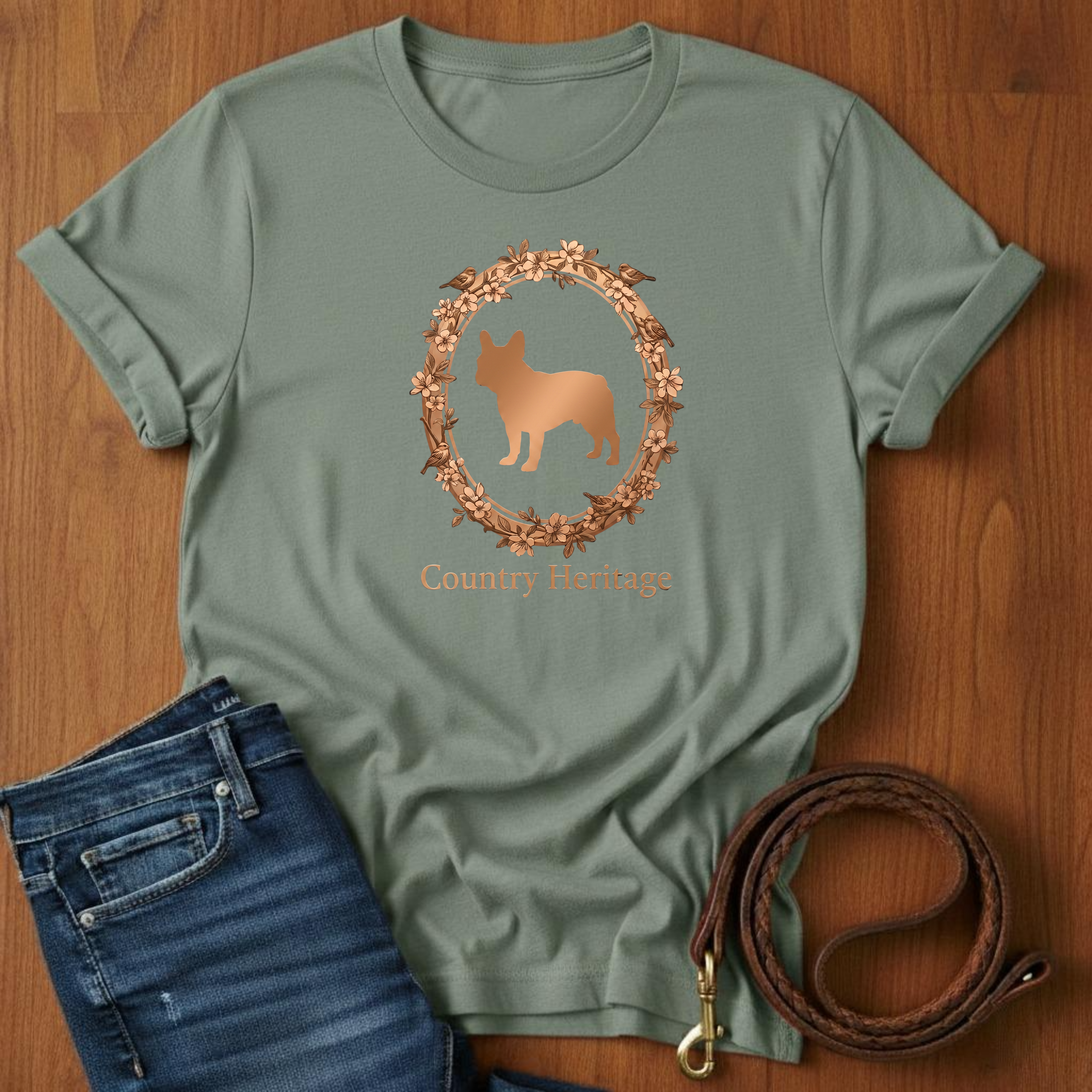 Country Heritage French Bulldog T-Shirt