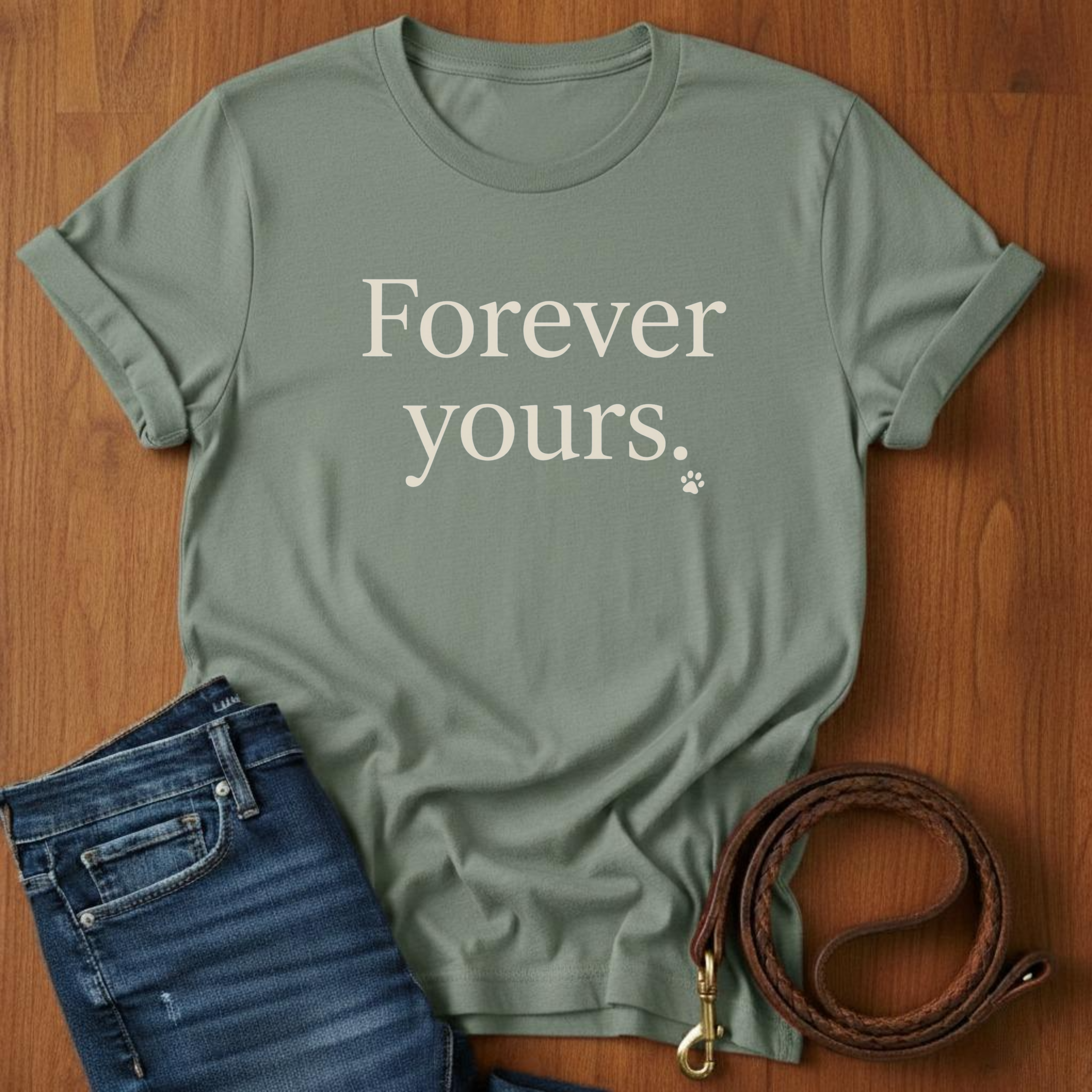 Forever Yours T-Shirt — lifestyle shot — Always My Dog