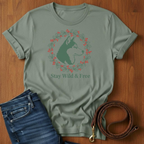 Stay Wild & Free Akita T-Shirt