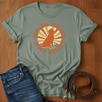 Official Golden Hour Society Golden Retriever T-Shirt — lifestyle shot — Always My Dog