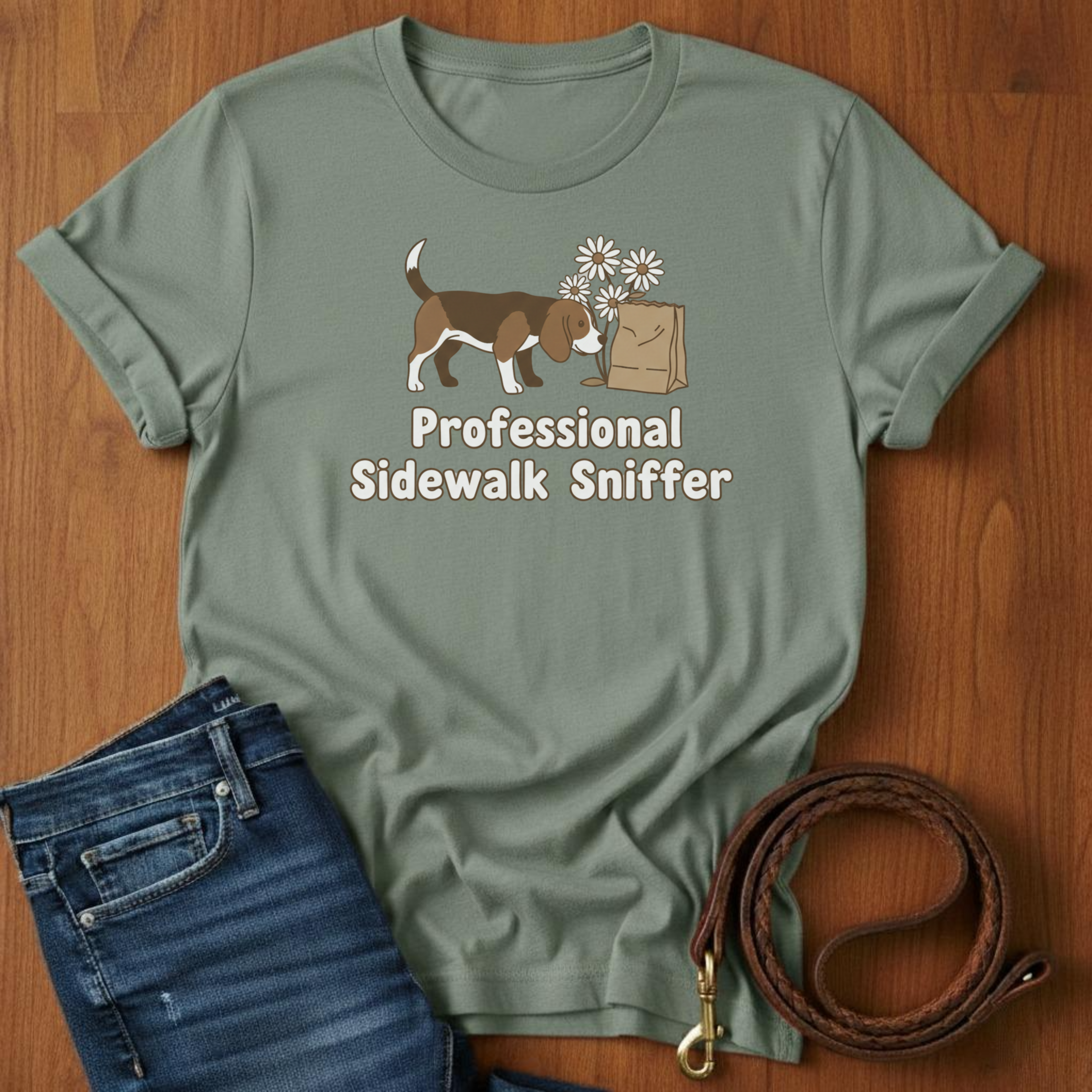 Professional Sidewalk Sniffer Beagle T-Shirt
