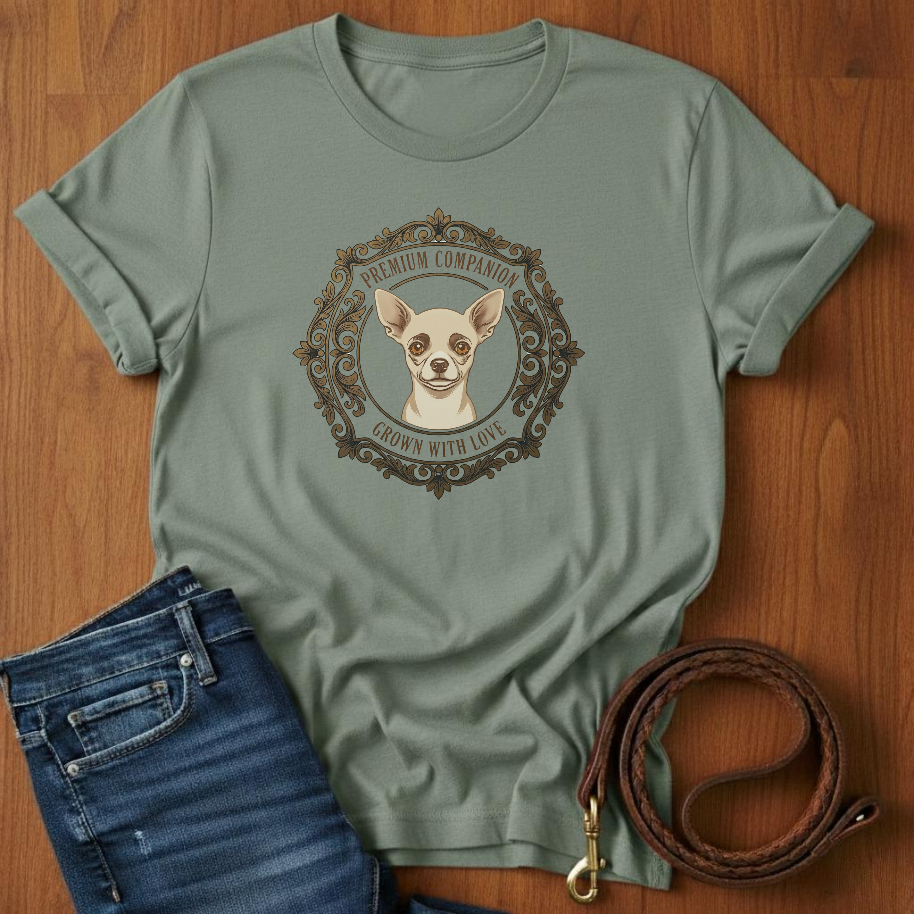 Premium Companion.  Grown With Love Chihuahua T-Shirt