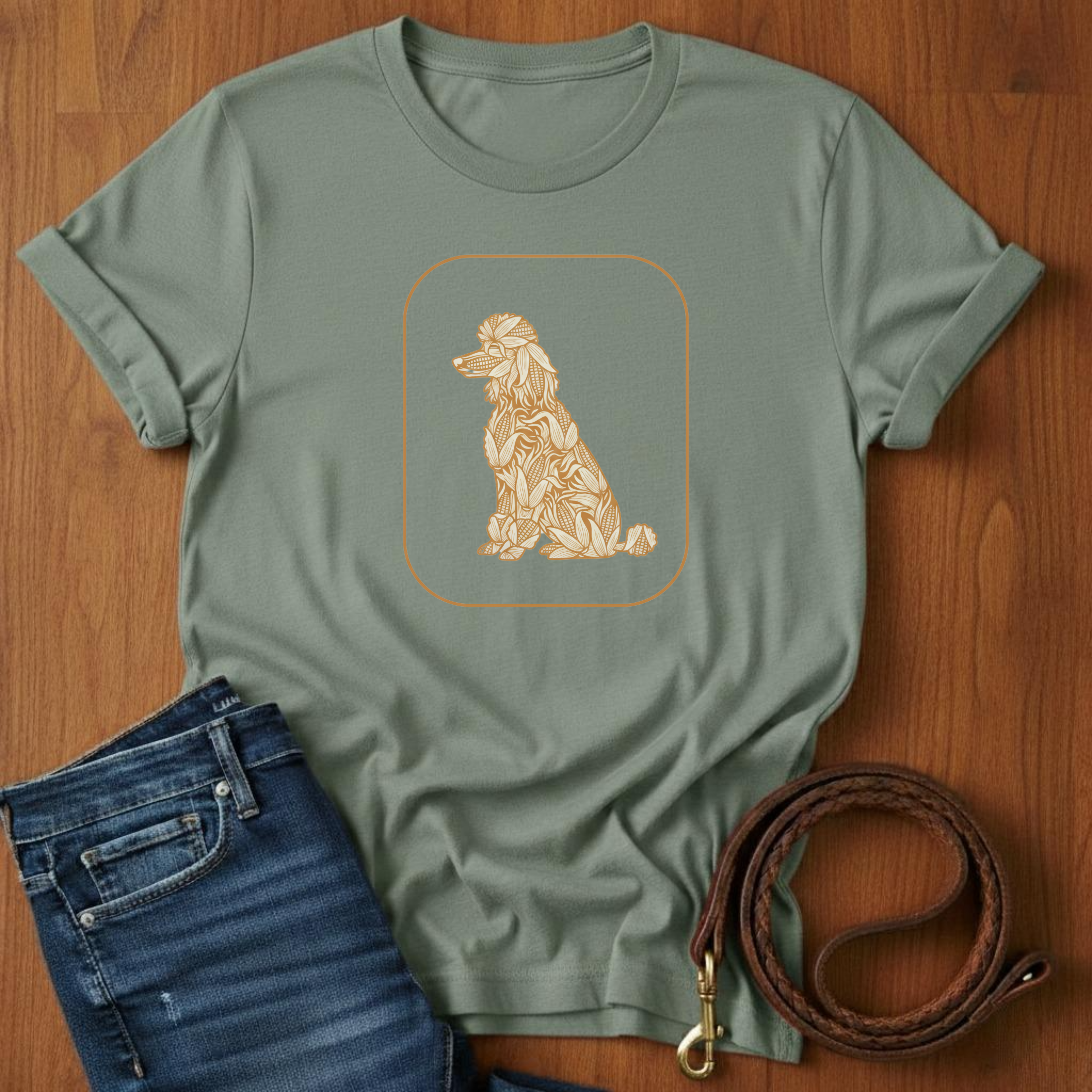 Corn Husk Country Poodle T-Shirt