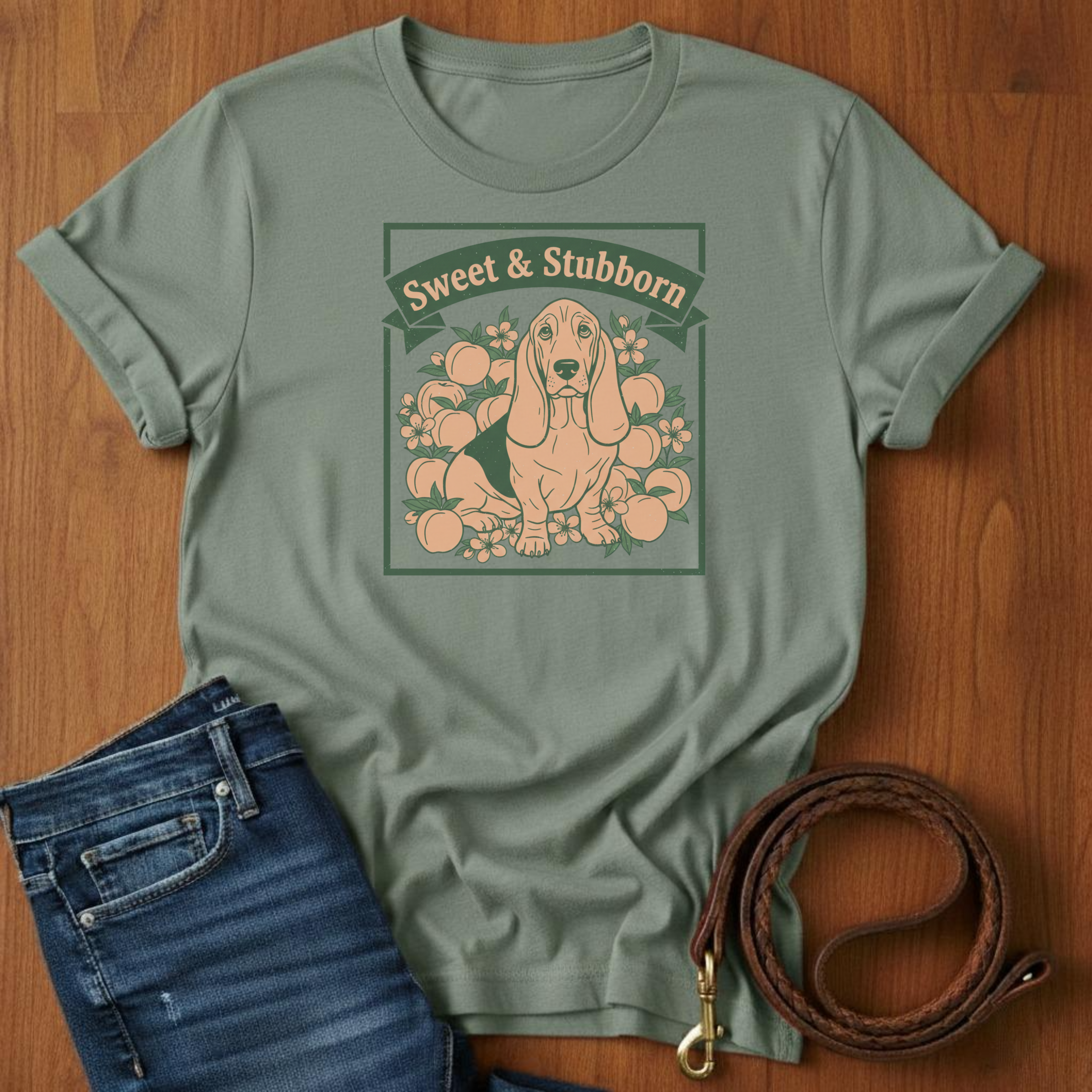 Sweet and Stubborn Basset Hound T-Shirt