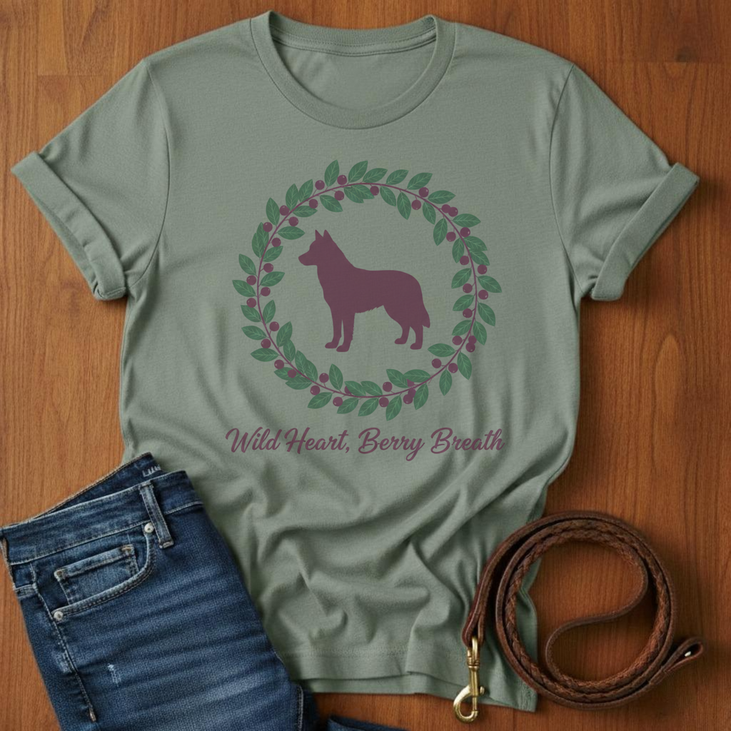 Wild Heart, Berry Breath Border Collie T-Shirt