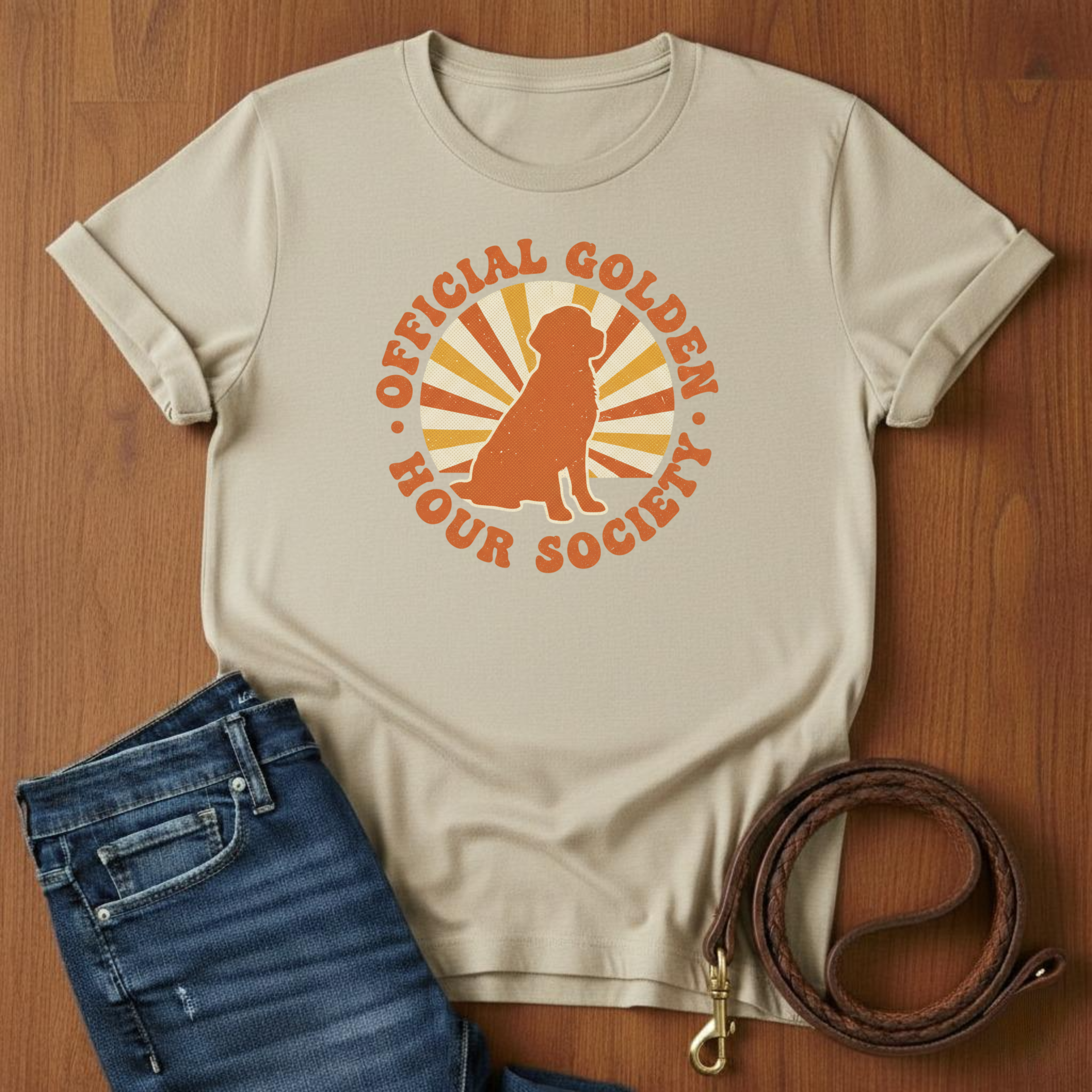 Official Golden Hour Society Golden Retriever T-Shirt — alternate color — Always My Dog