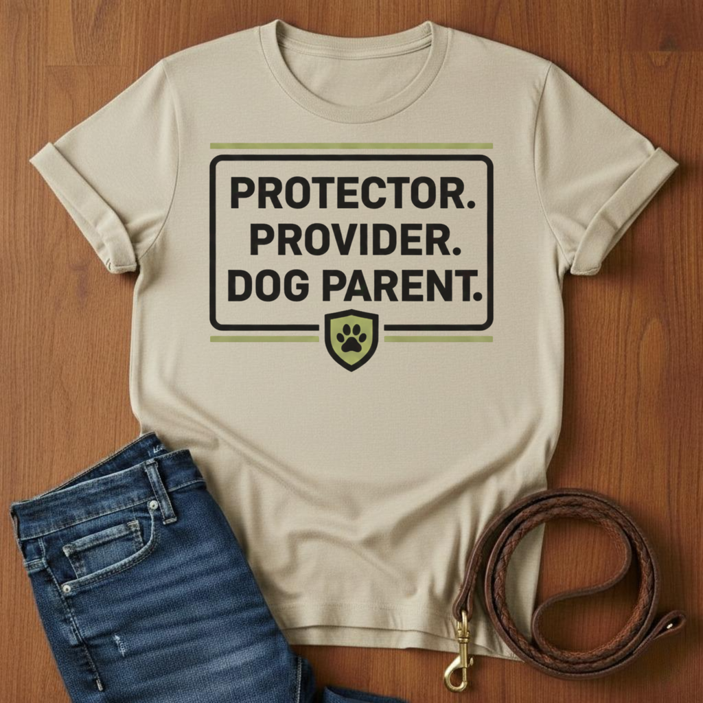 Paw Print Protector. Provider. Dog Parent T-Shirt — alternate color — Always My Dog