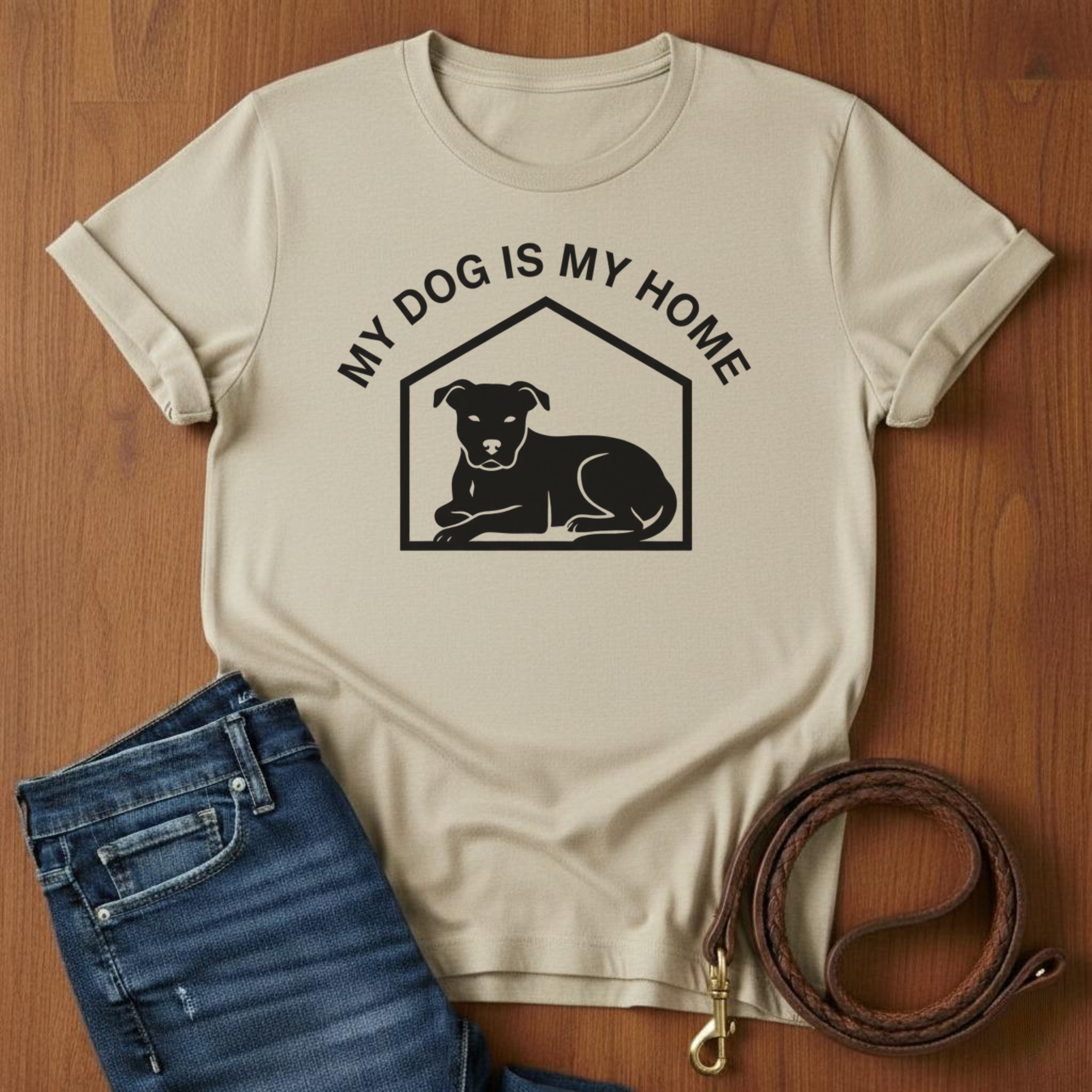 My Dog Is My Home Pitbull T-Shirt — alternate color — Always My Dog
