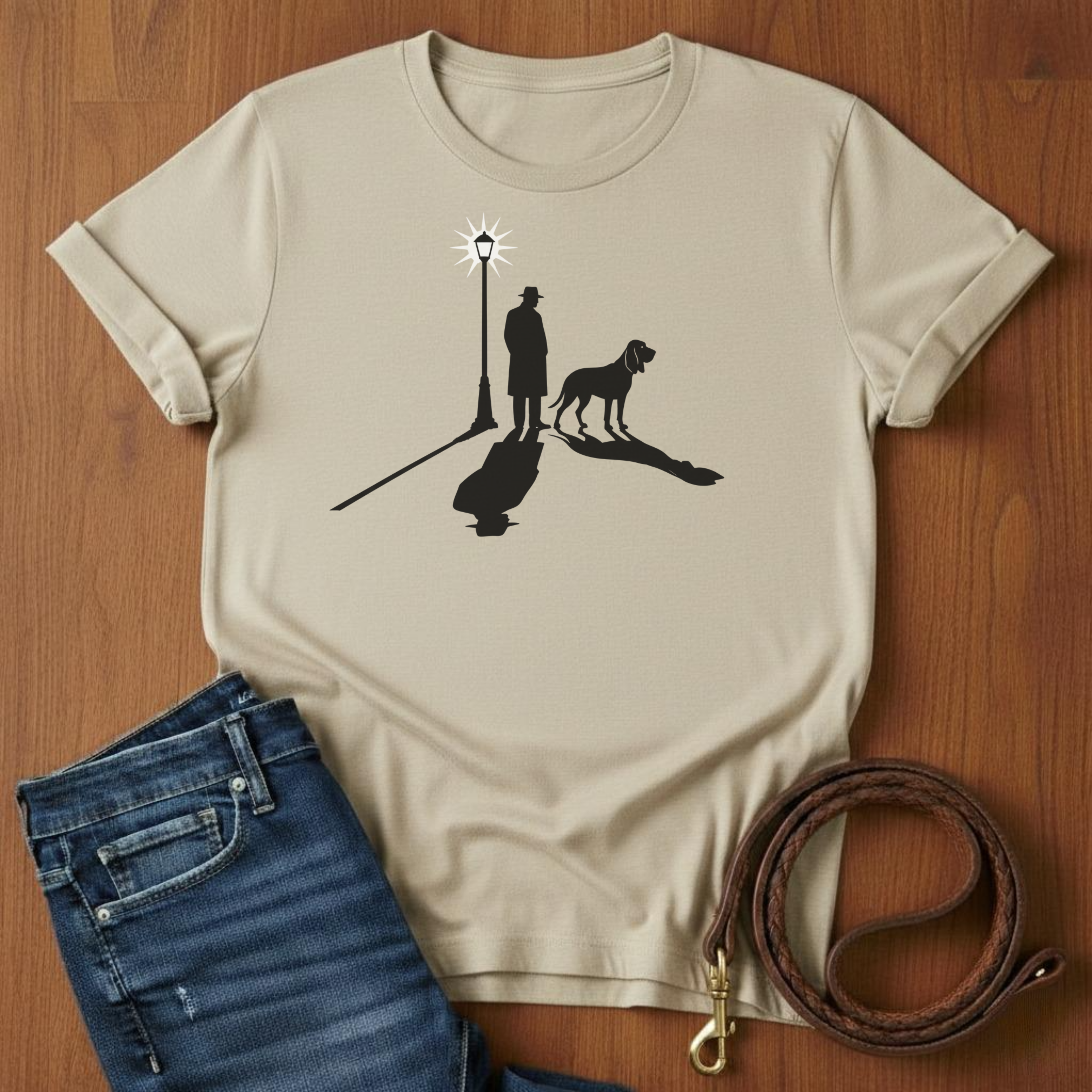 Cinematic Man and Dog T-Shirt