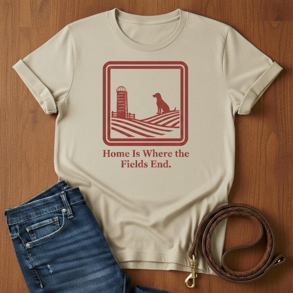 Home Is Where The Field Ends T-Shirt — alternate color — Always My Dog