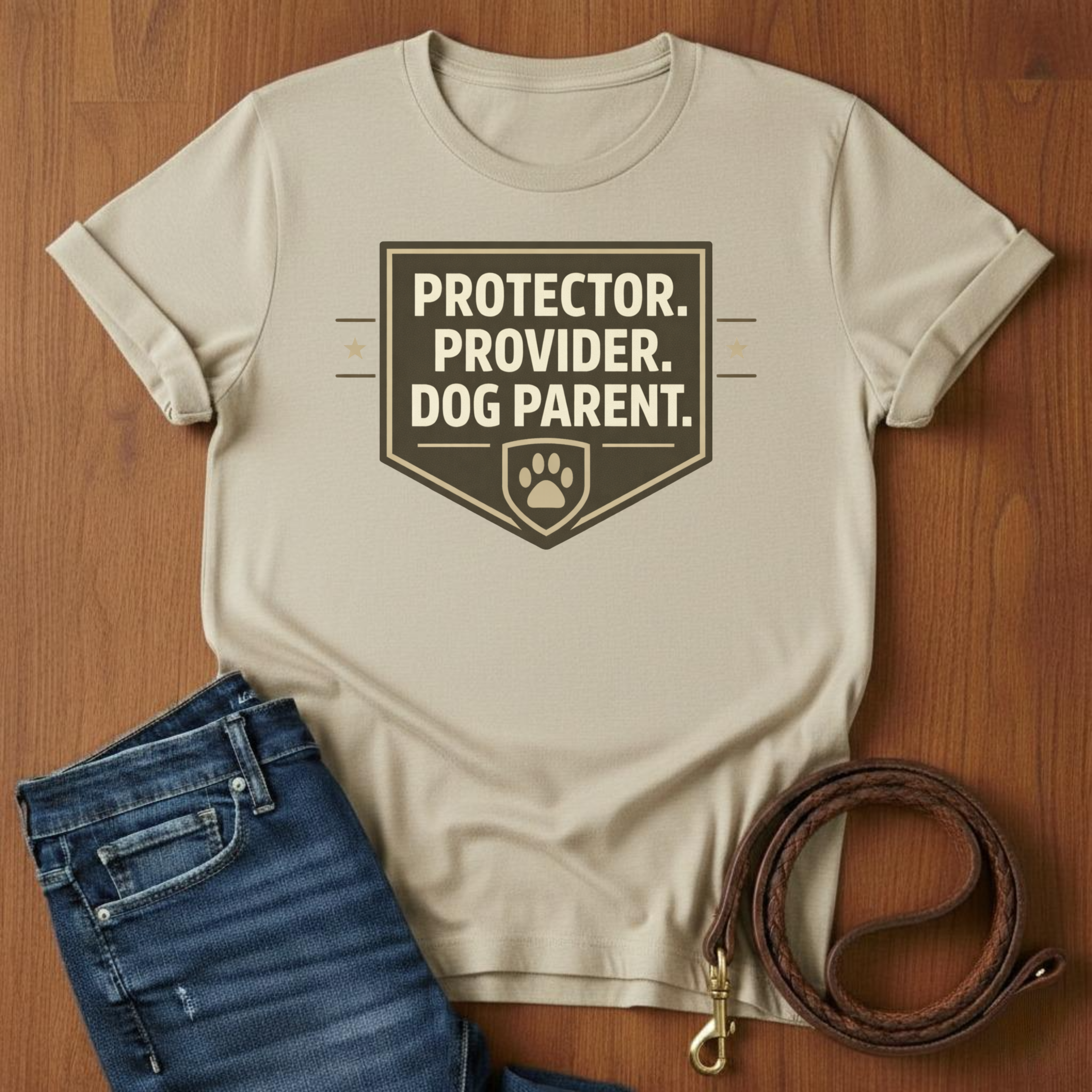 Protector.  Provider.  Dog Parent T-Shirt — alternate color — Always My Dog