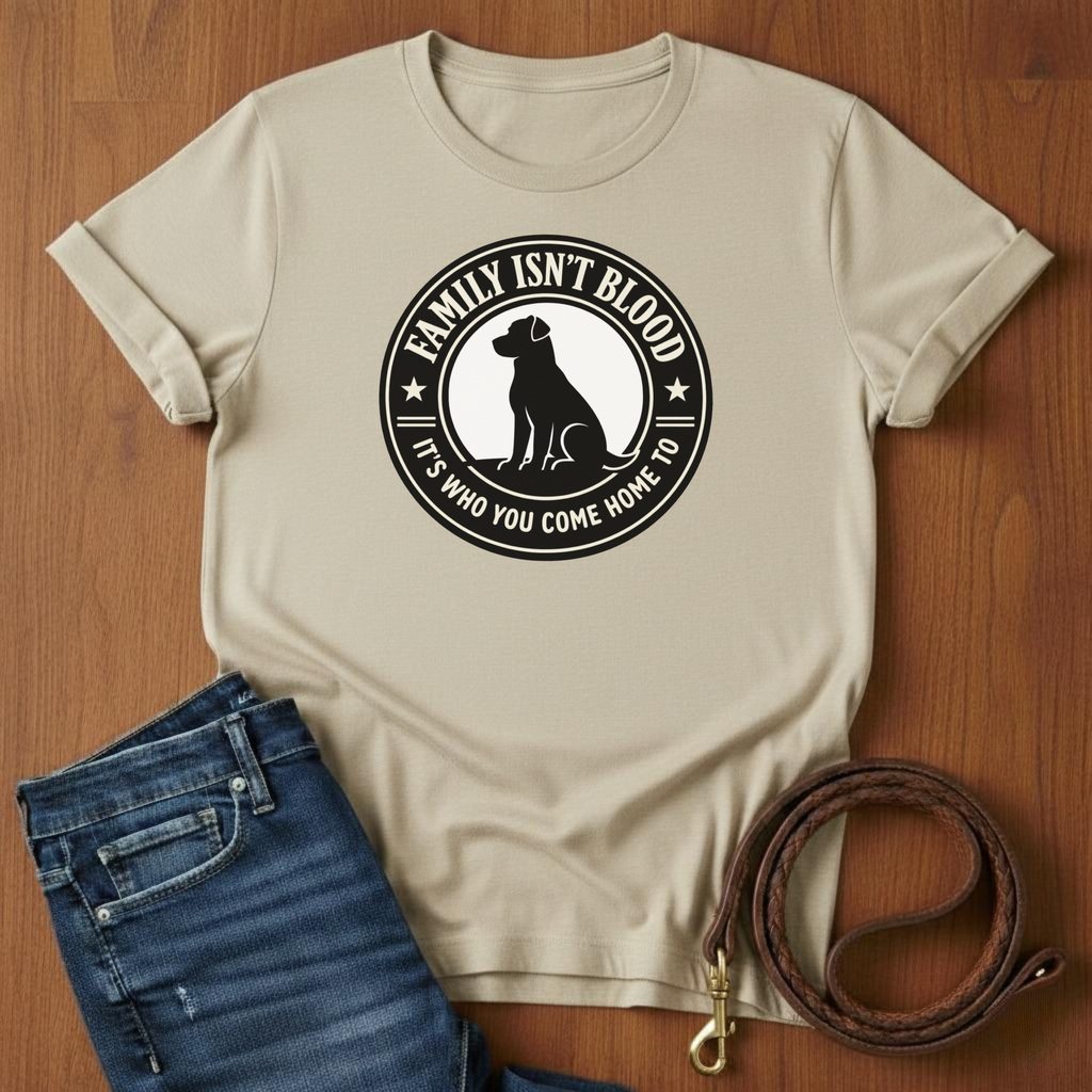 Family Isn't Blood T-Shirt — alternate color — Always My Dog