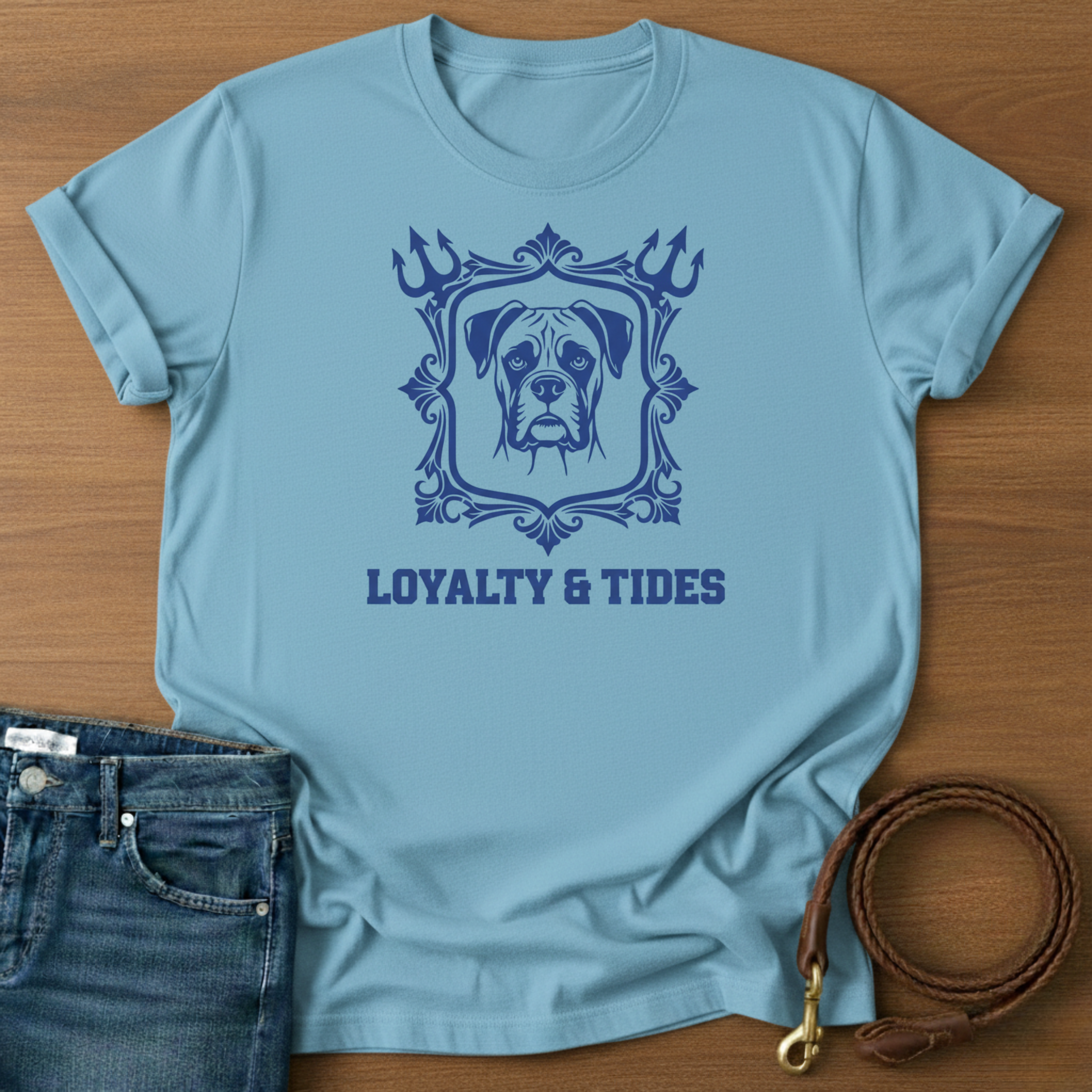 Loyalty and Tides Boxer T-Shirt — alternate color — Always My Dog