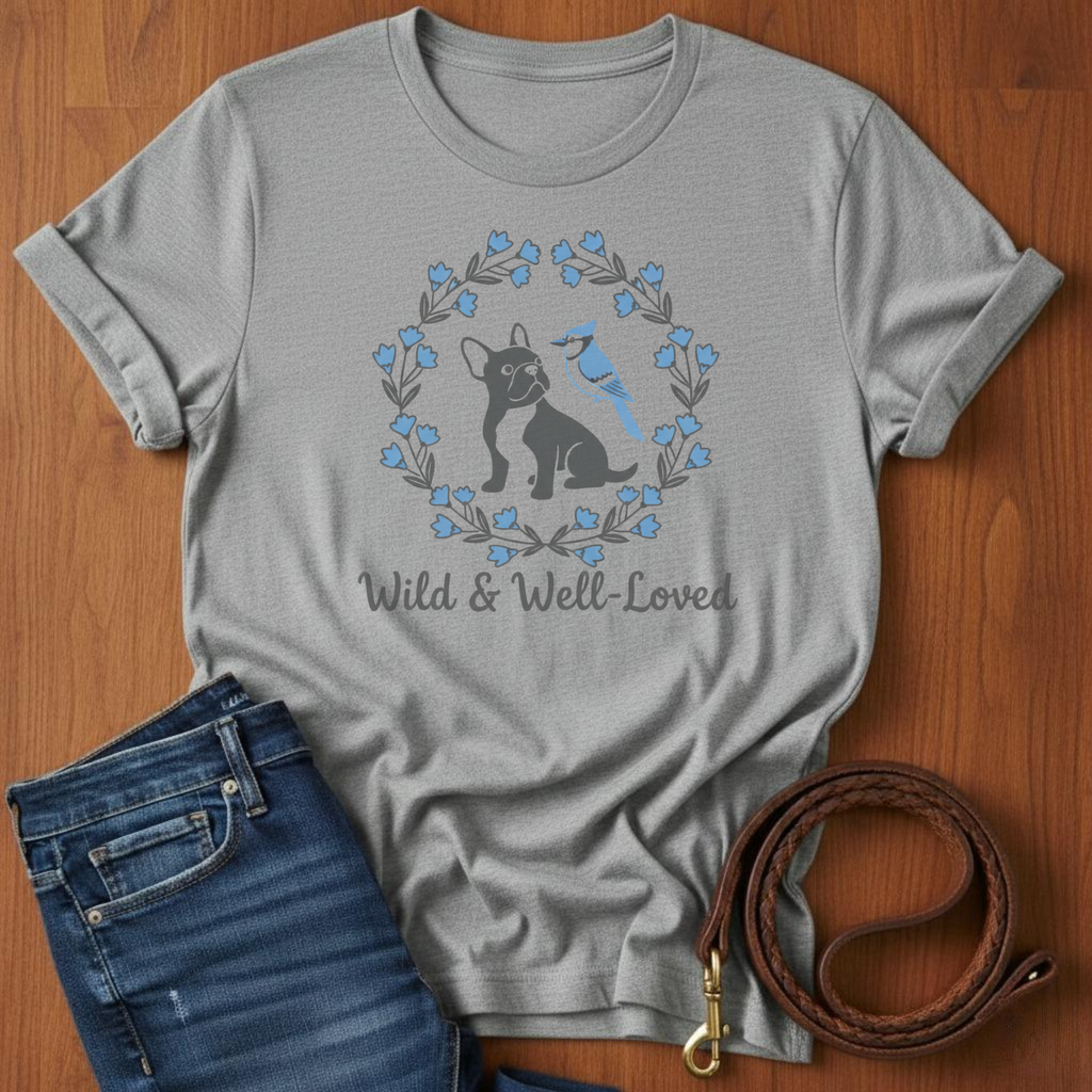 Wild and Well Loved French Bulldog T-Shirt