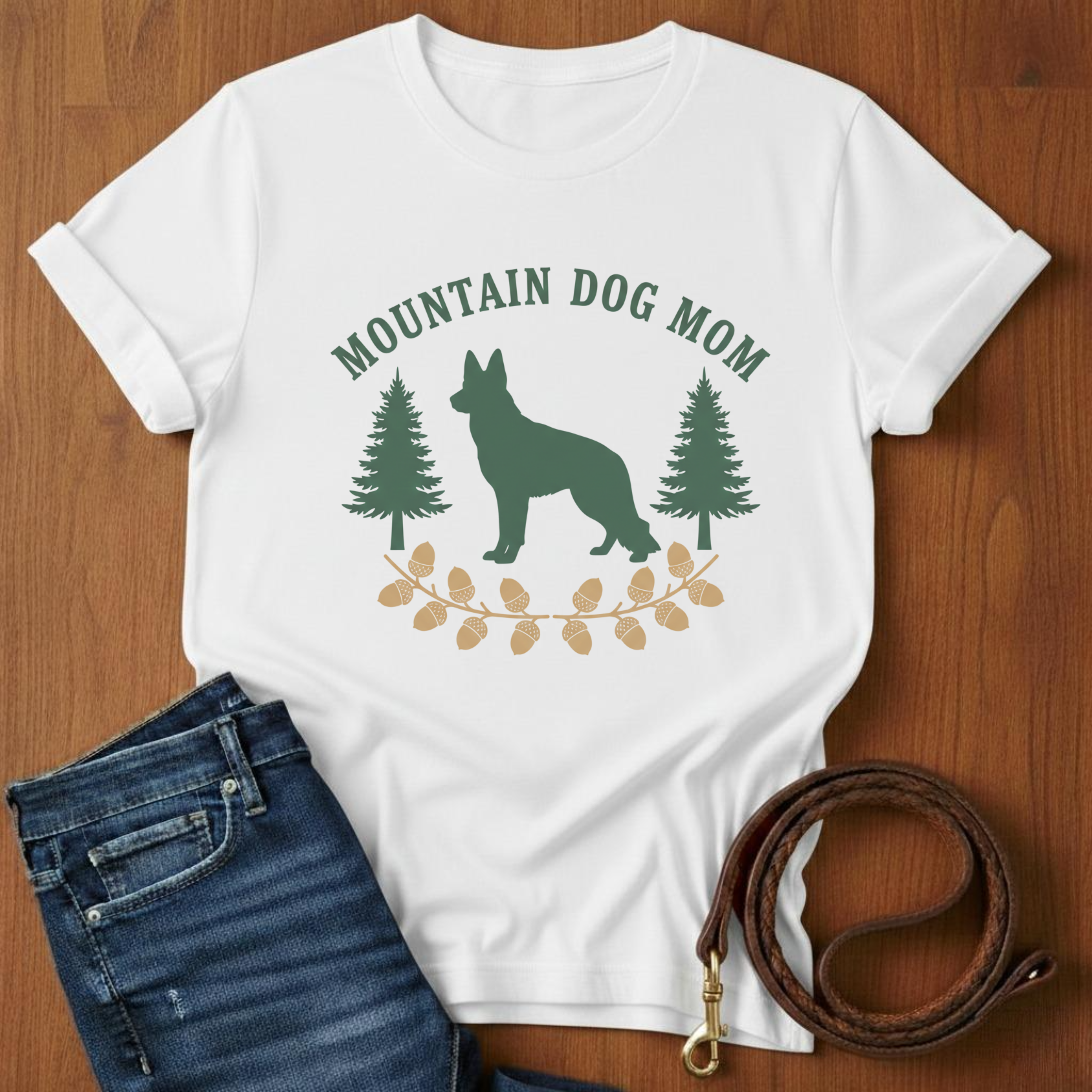 Mountain Dog Mom German Shepherd T-Shirt — German Shepherd lover t-shirt by Always My Dog