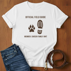 Official Field Guide Paw Print T-Shirt — lifestyle shot — Always My Dog