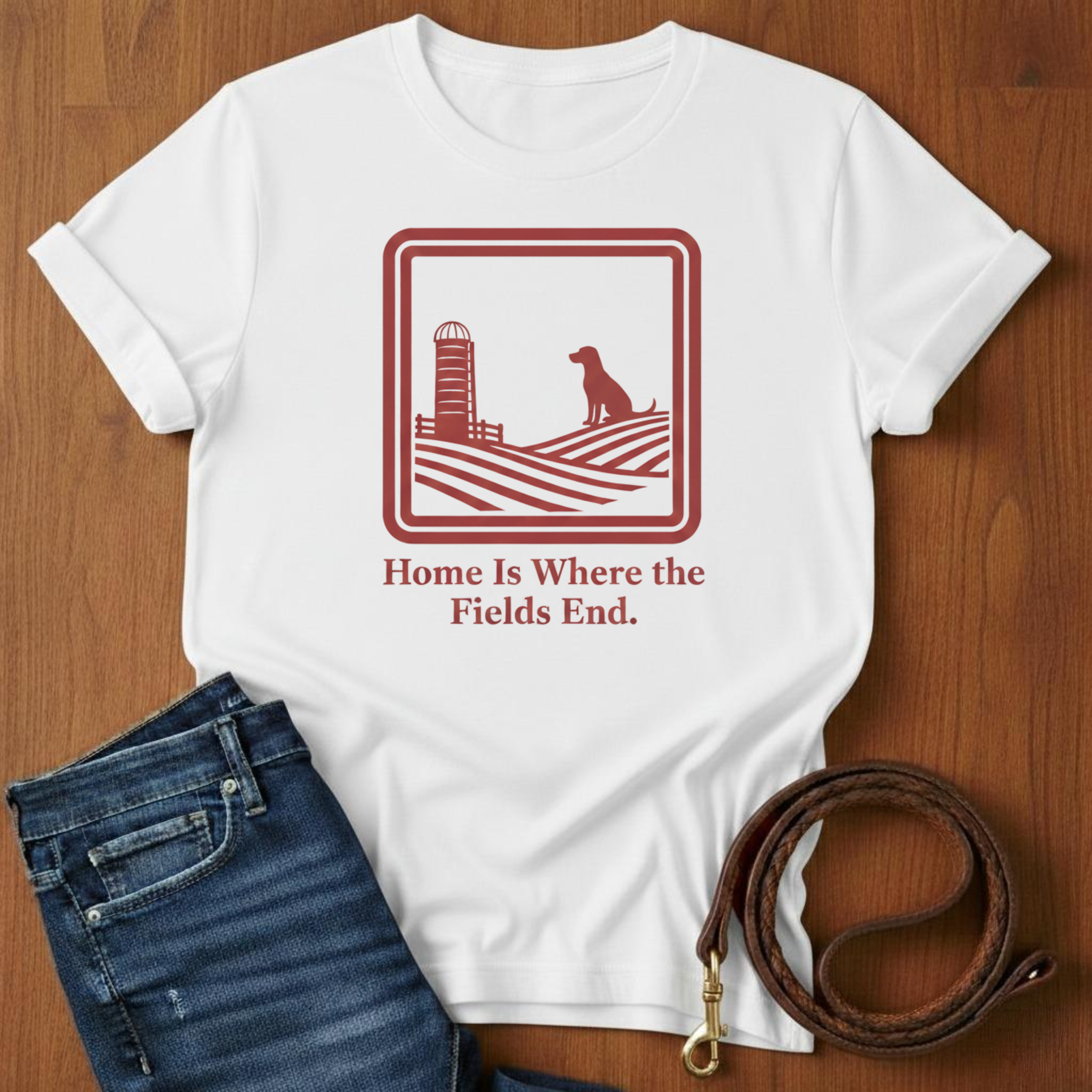 Home Is Where The Field Ends T-Shirt — alternate color — Always My Dog
