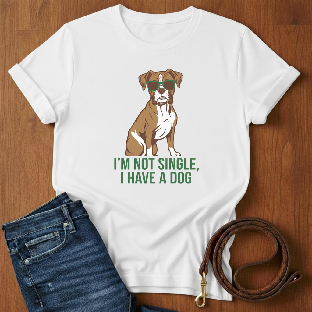 I'm Not Single T-Shirt — lifestyle shot — Always My Dog
