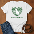 Lucky City Mom Sheltie T-Shirt — lifestyle shot — Always My Dog