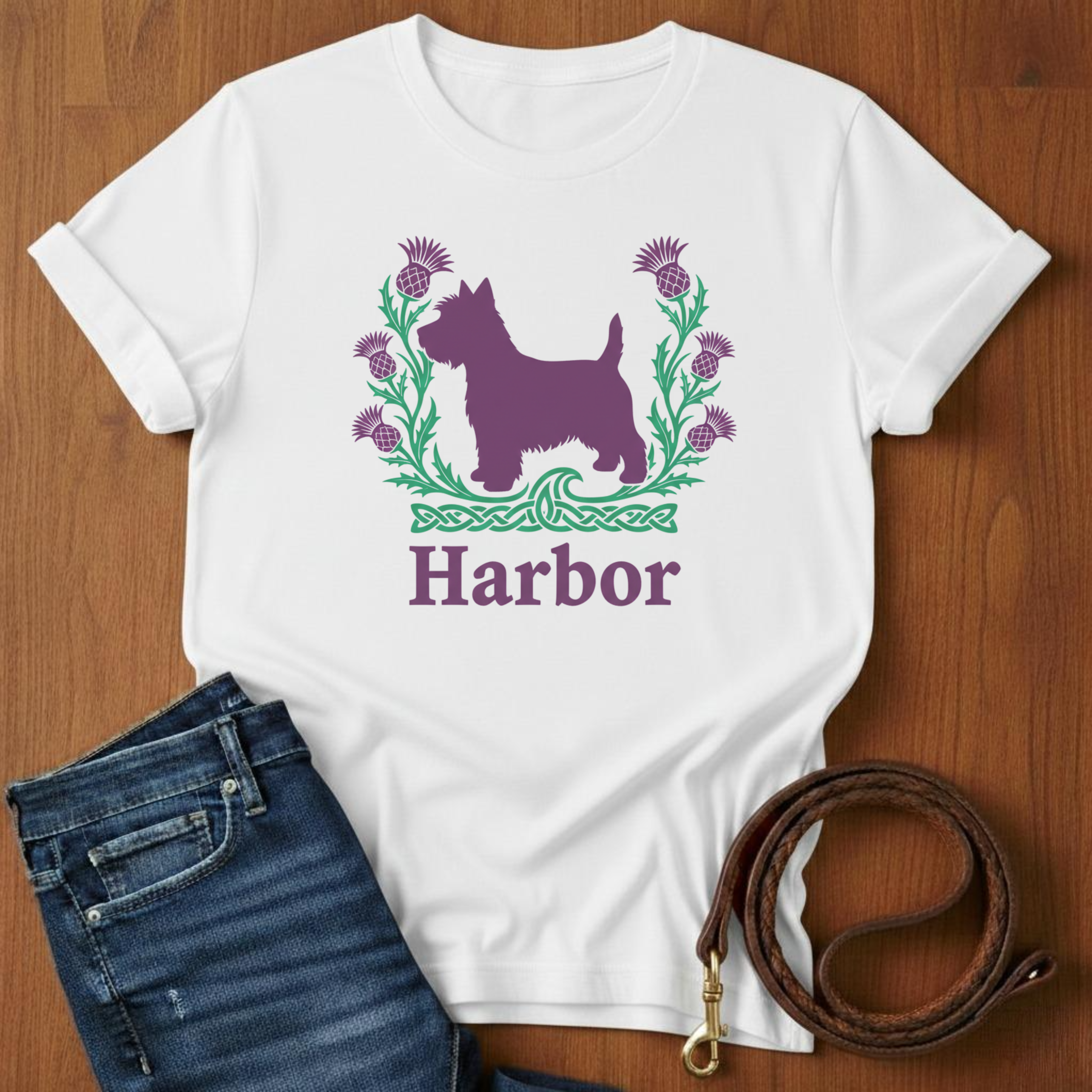 Harbor Scottish Terrier T-Shirt — alternate color — Always My Dog