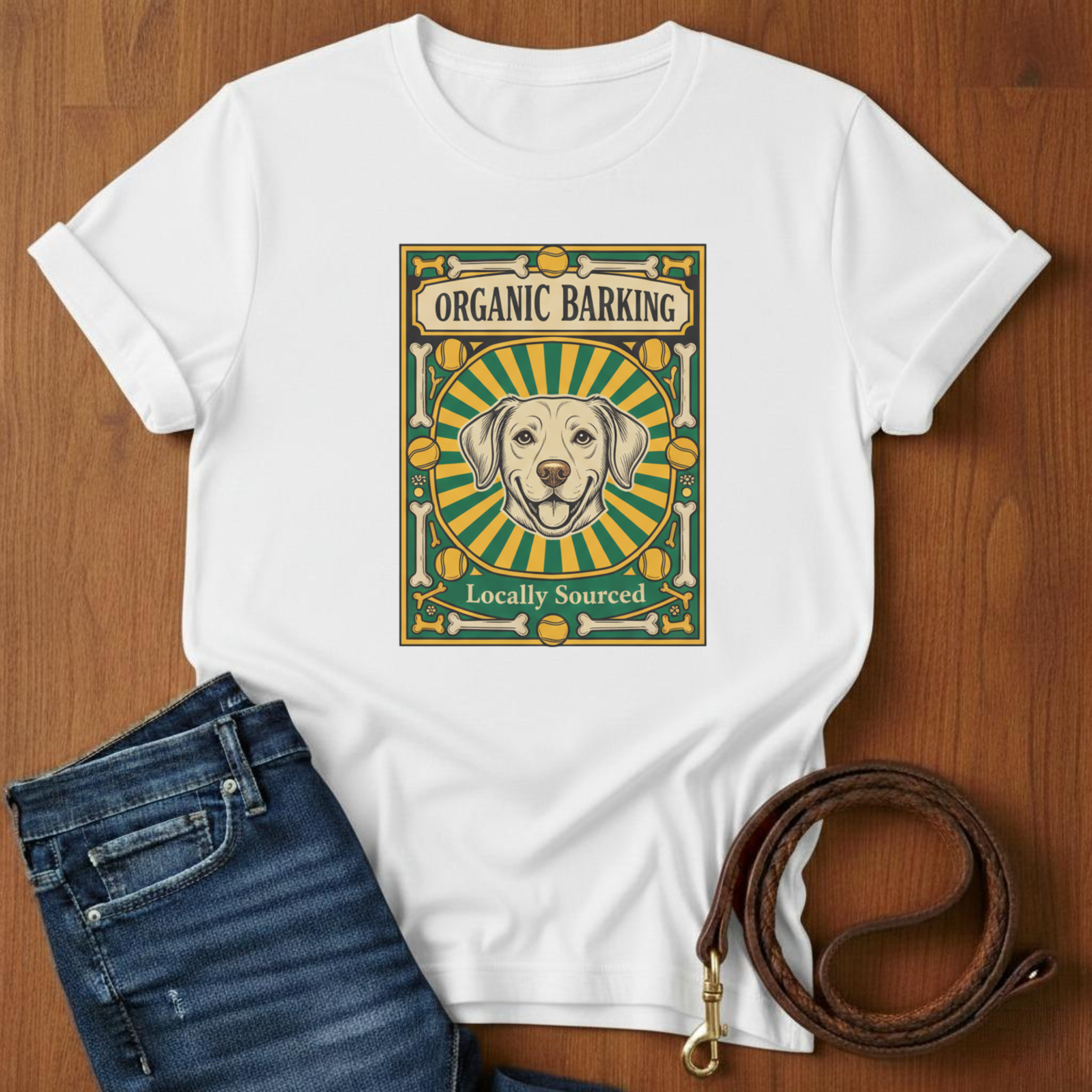 Organic Barking Labrador Retriever T-Shirt — alternate color — Always My Dog