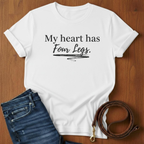 My Heart Has Four Legs T-Shirt — lifestyle shot — Always My Dog