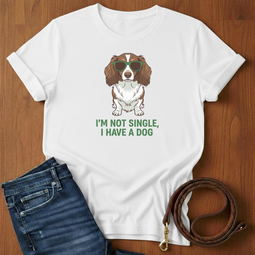 I'm Not Single Dachshund T-Shirt — alternate color — Always My Dog