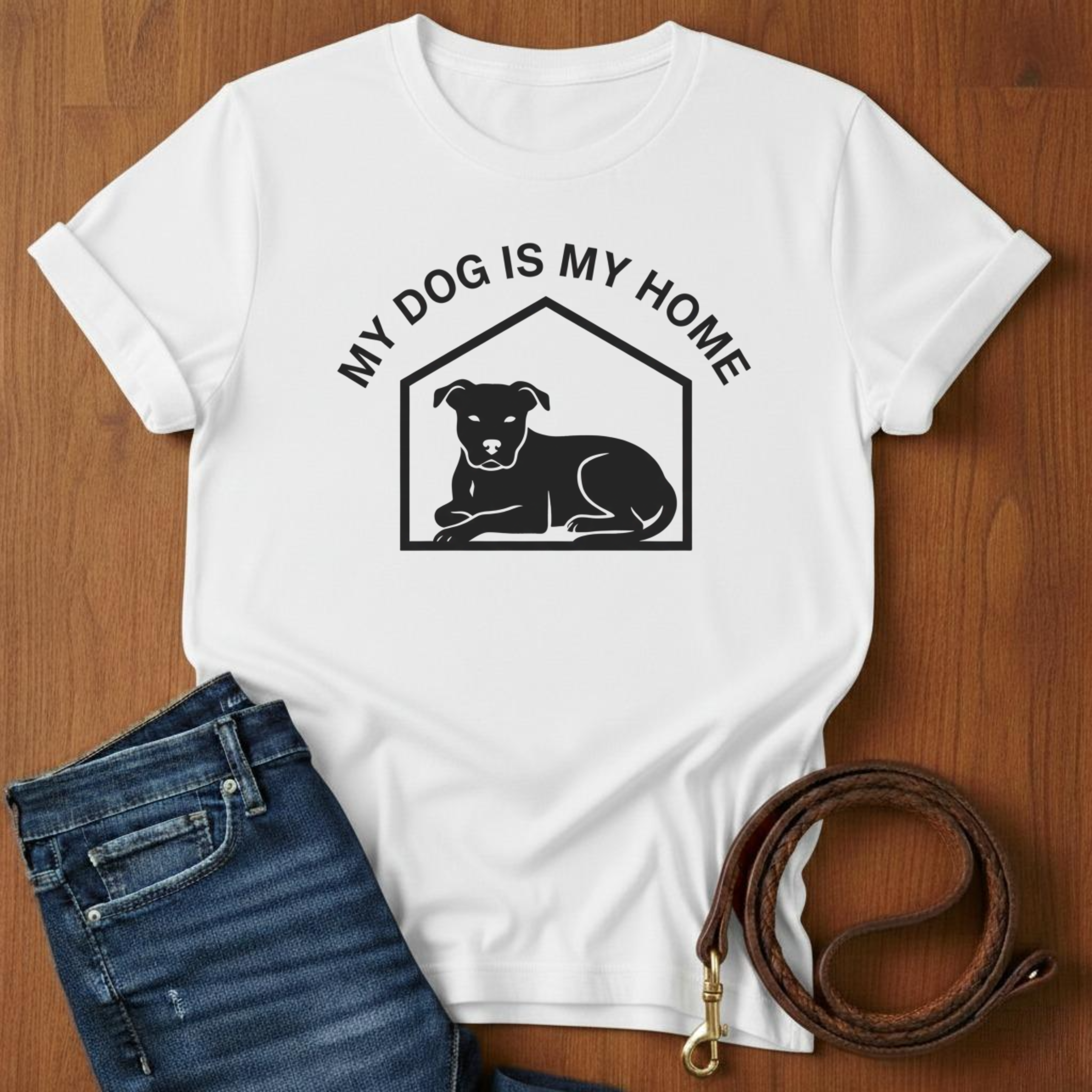 My Dog Is My Home Pitbull T-Shirt — alternate color — Always My Dog
