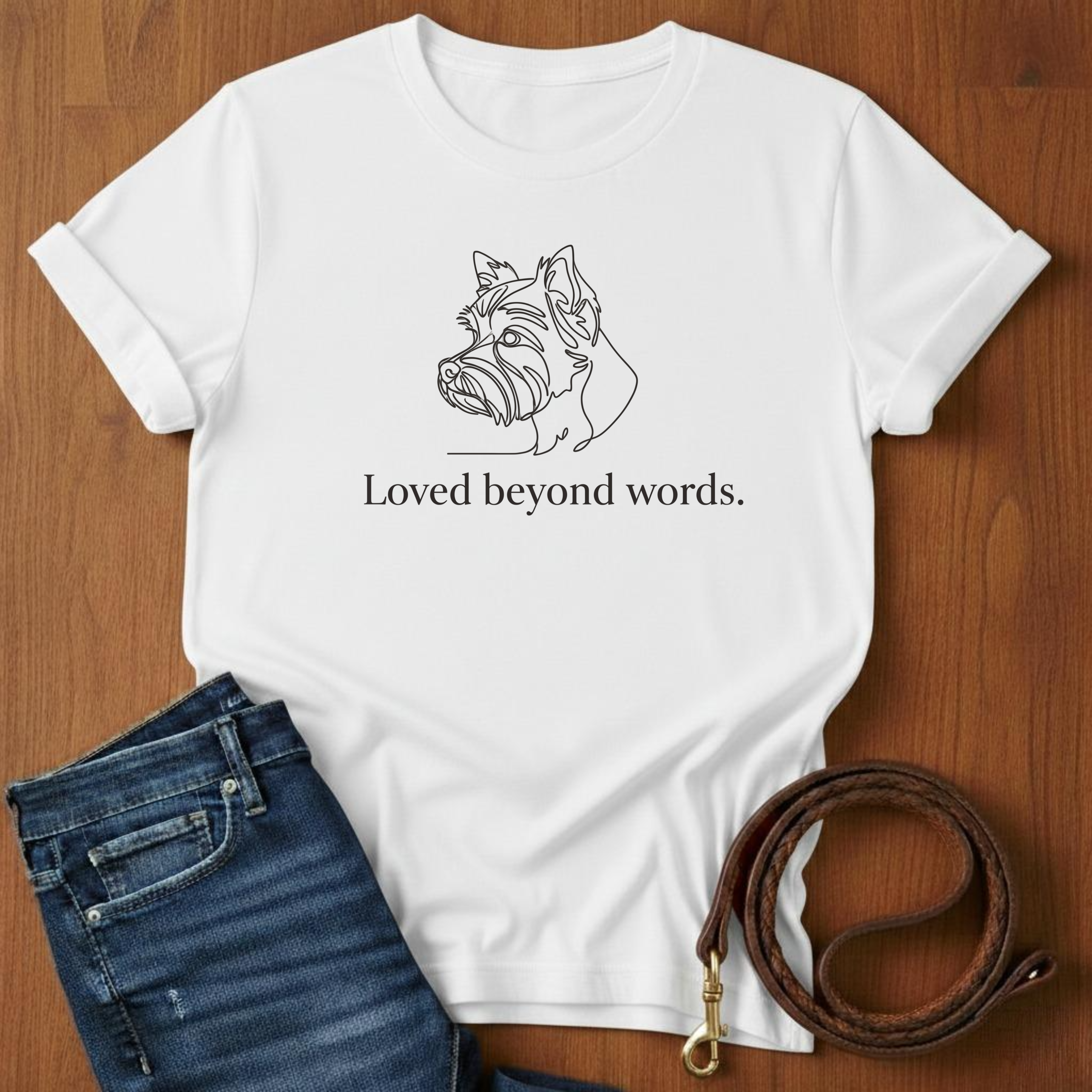 Loved Beyond Words Yorkshire Terrier T-Shirt — alternate color — Always My Dog