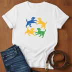 Four Dogs Playing T-Shirt — alternate color — Always My Dog