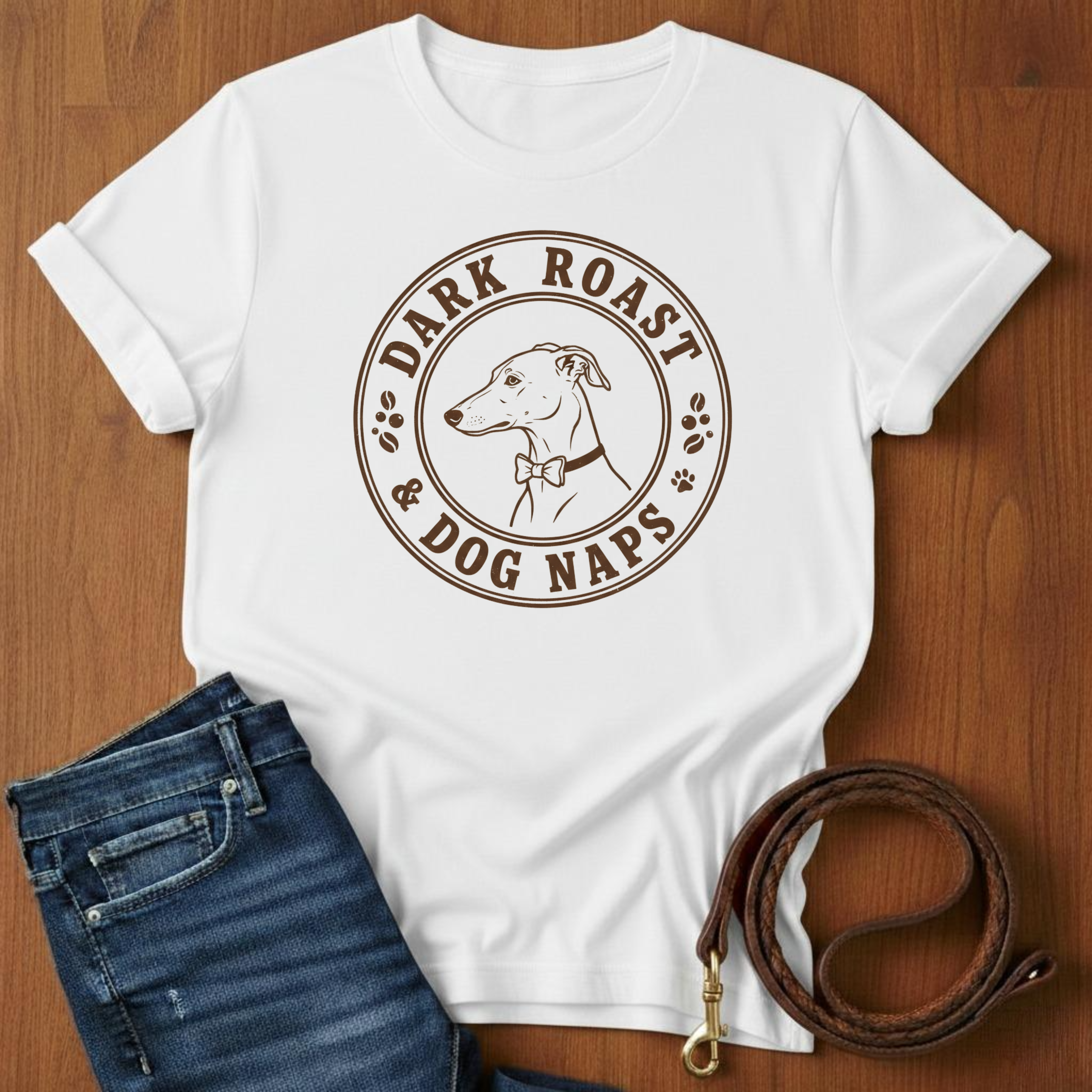 Dark Roast Dog Naps T-Shirt — alternate color — Always My Dog