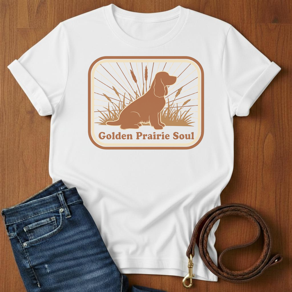 Golden Prairie Soul Spaniel T-Shirt — alternate color — Always My Dog