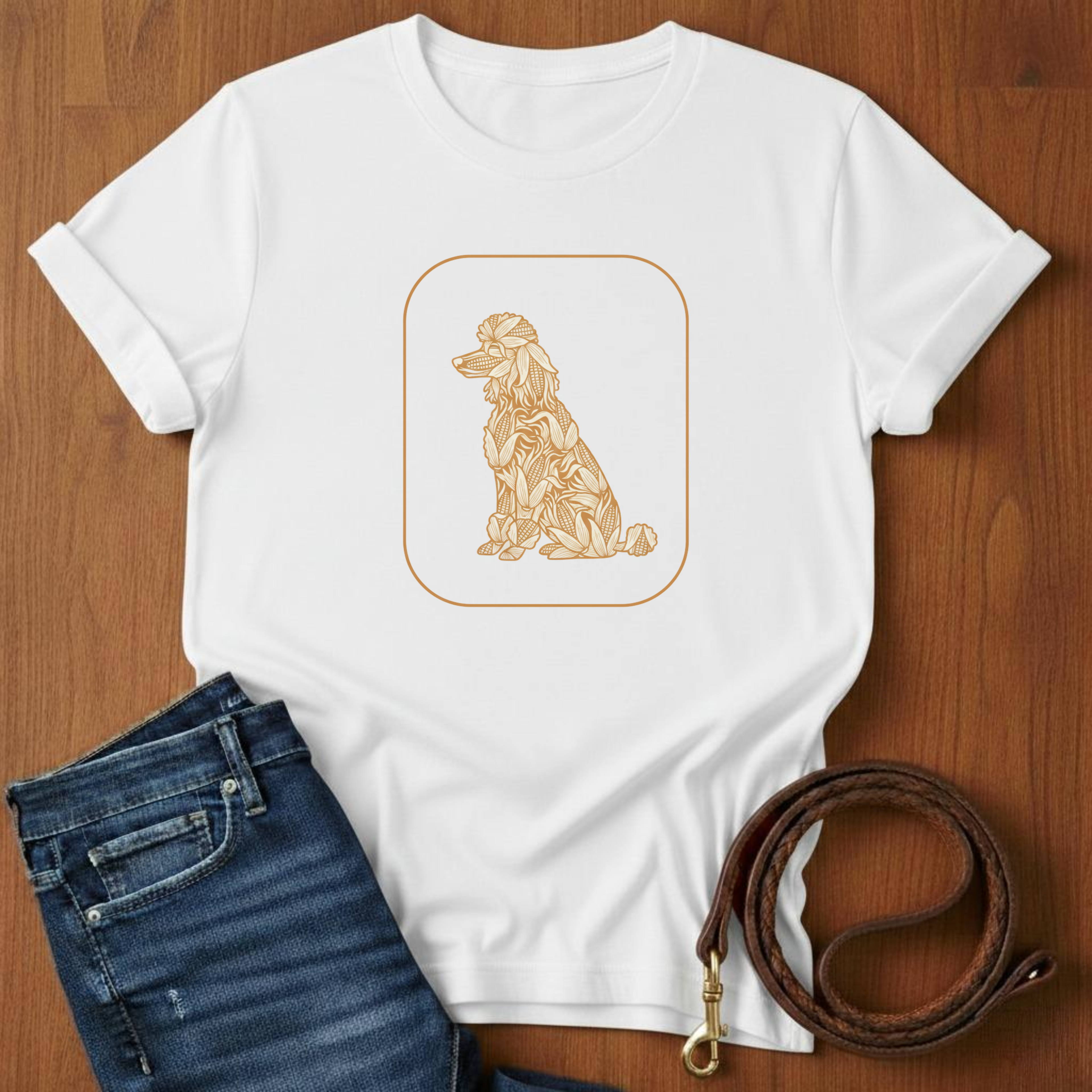 Corn Husk Country Poodle T-Shirt