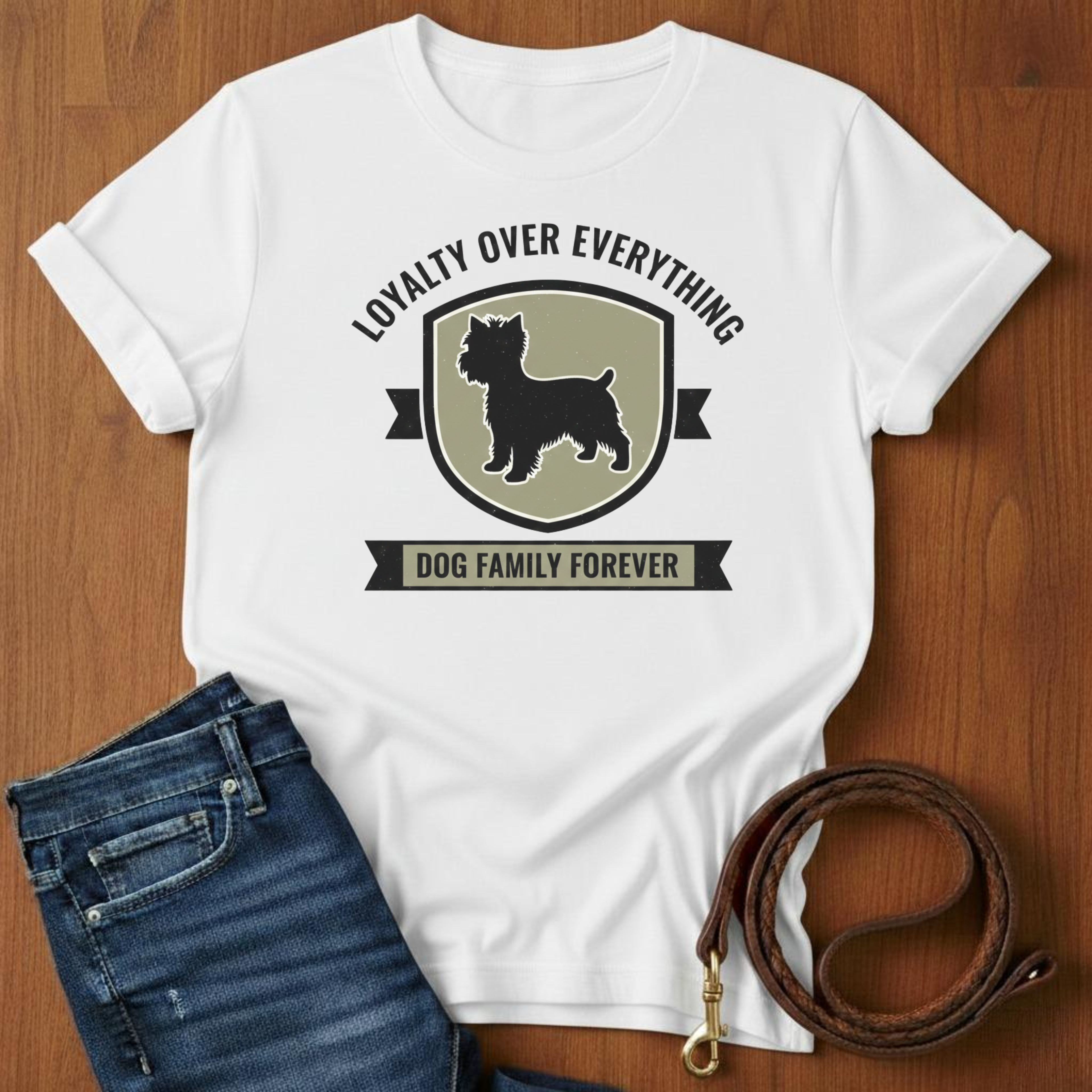 Loyalty Over Everything Yorkshire Terrier T-Shirt — alternate color — Always My Dog