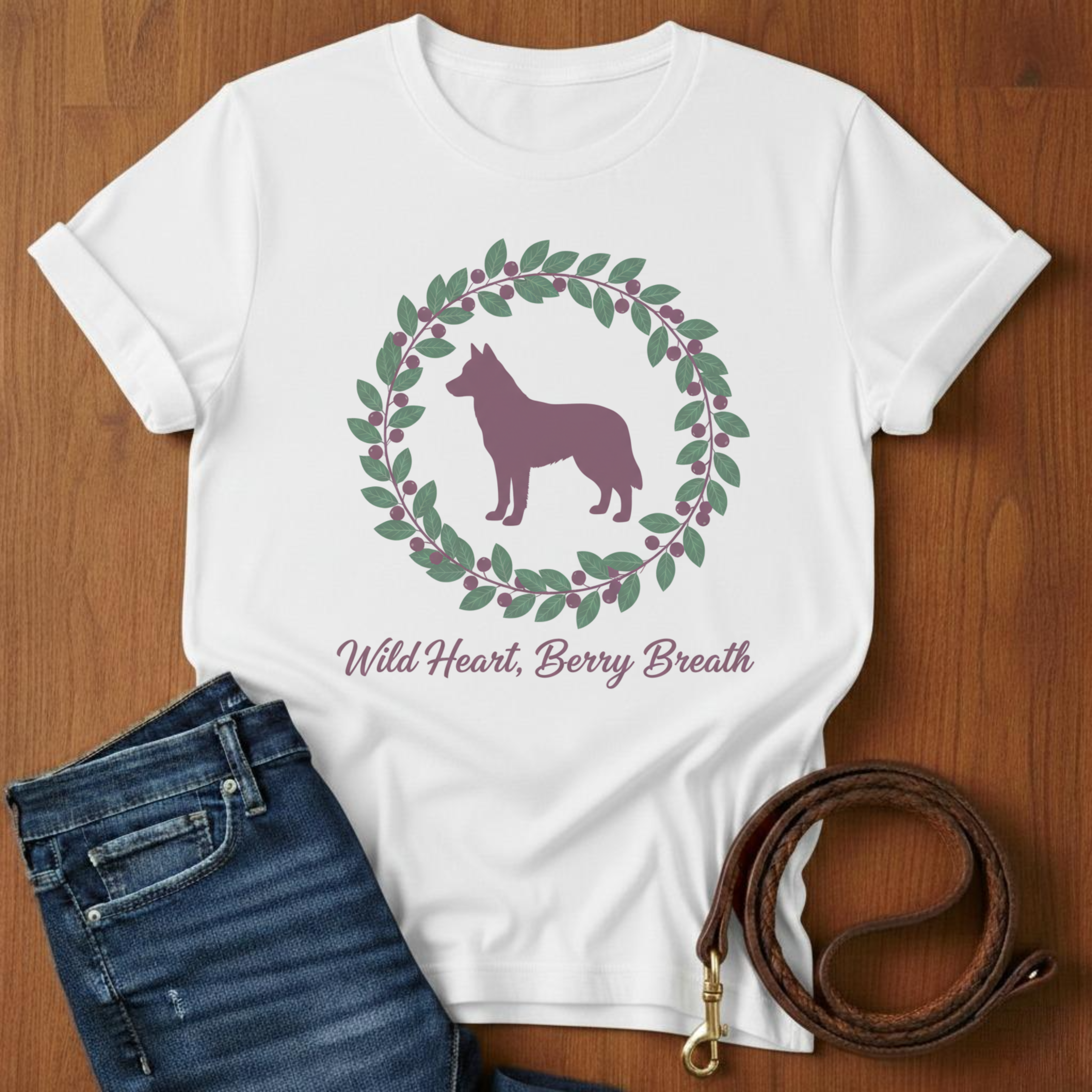 Wild Heart, Berry Breath Border Collie T-Shirt