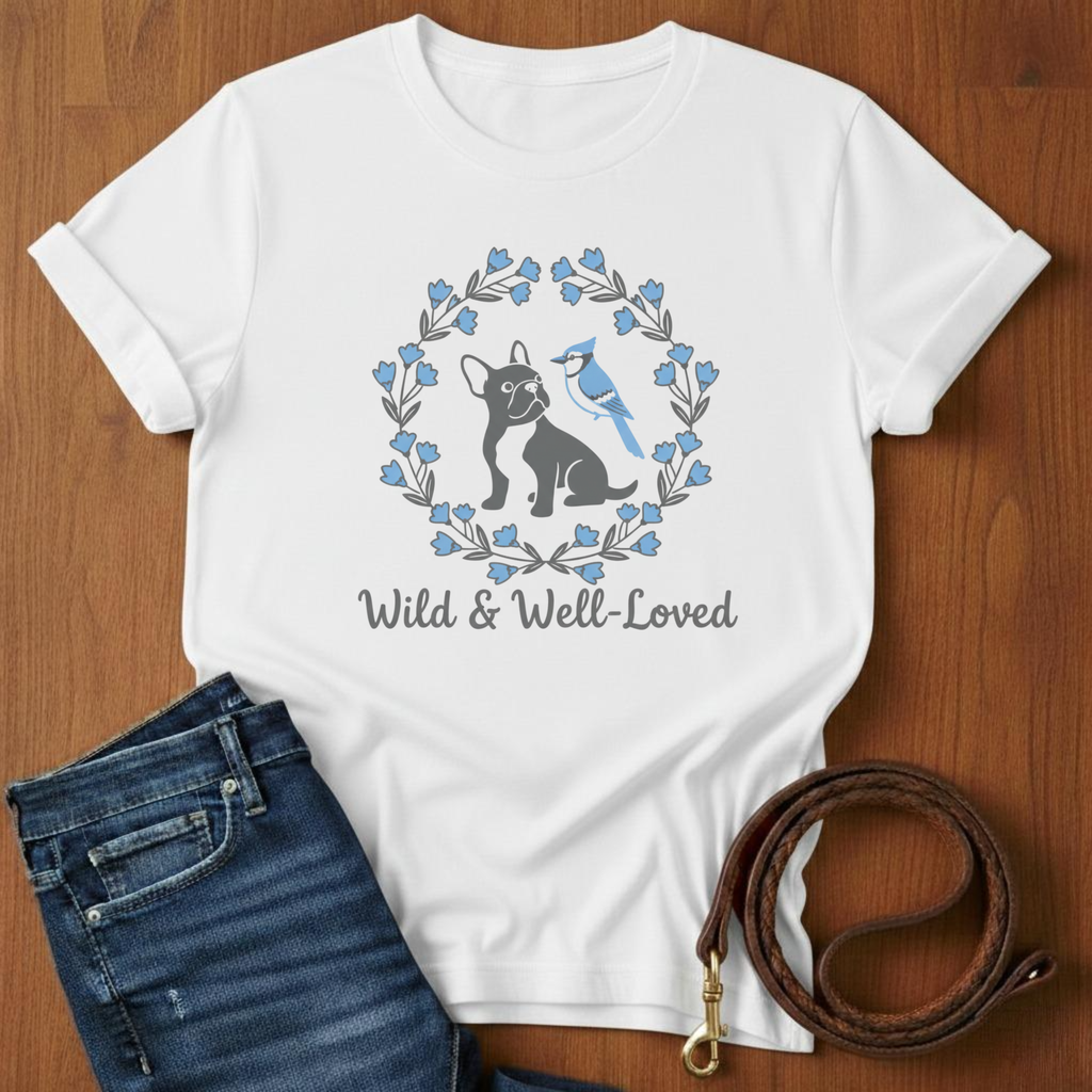 Wild and Well Loved French Bulldog T-Shirt