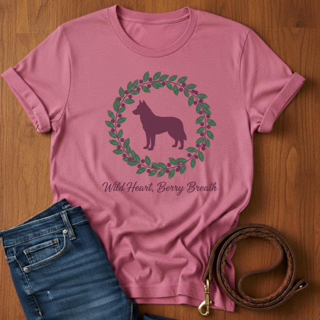Wild Heart, Berry Breath Border Collie T-Shirt