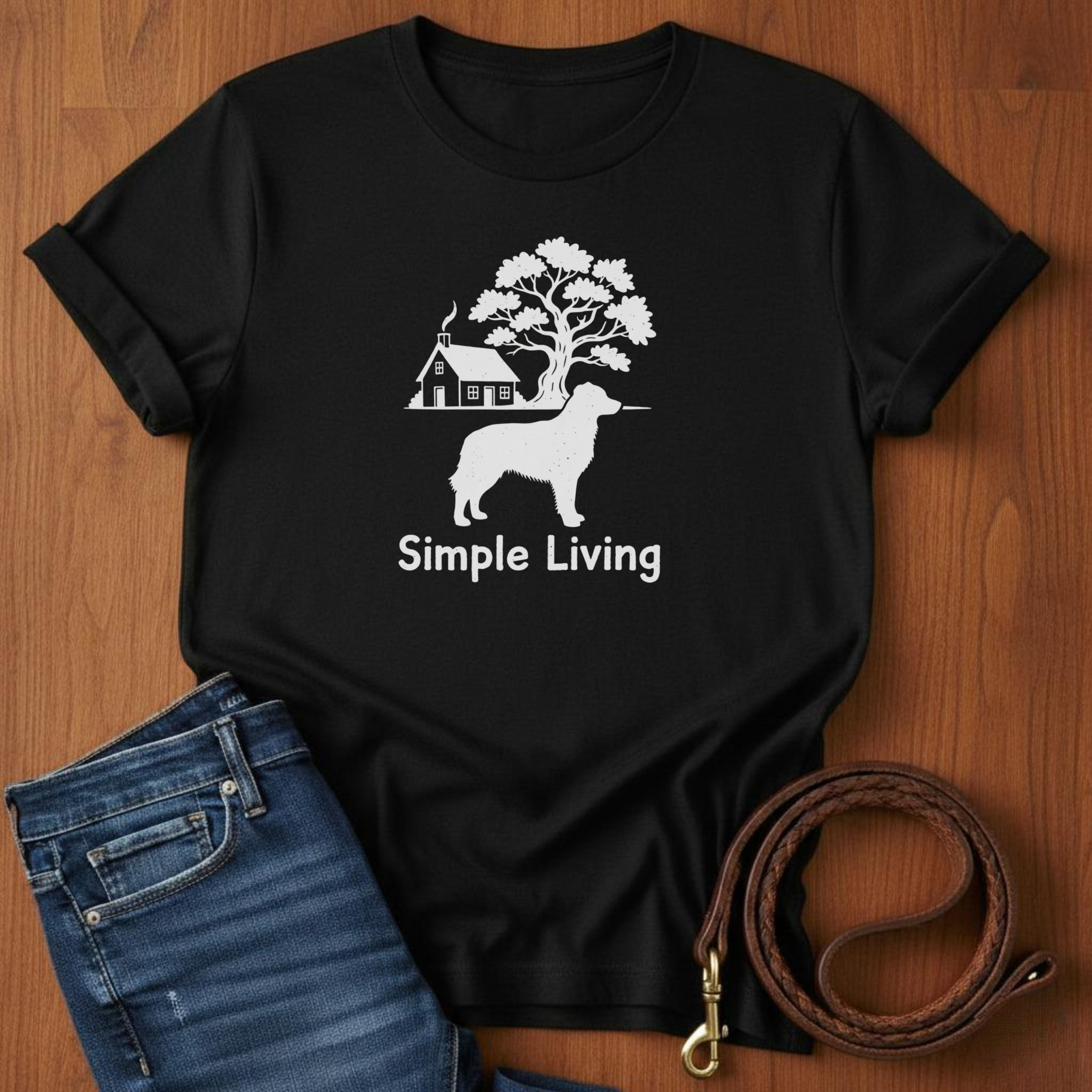 Simple Living Golden Retriever T-Shirt