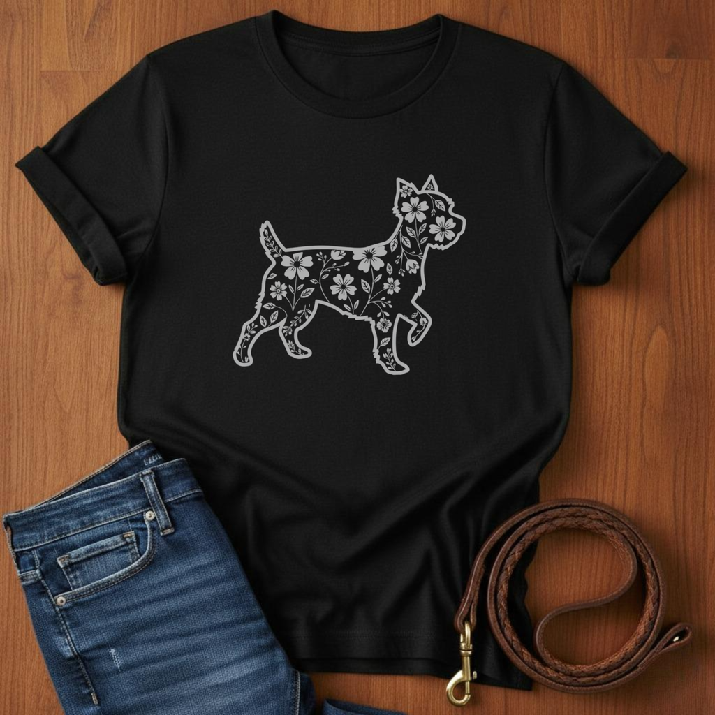 Yorkshire Terrier in Flowers T-Shirt