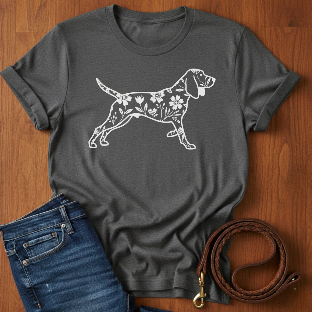 Flower Beagle T-Shirt — Beagle lover t-shirt by Always My Dog