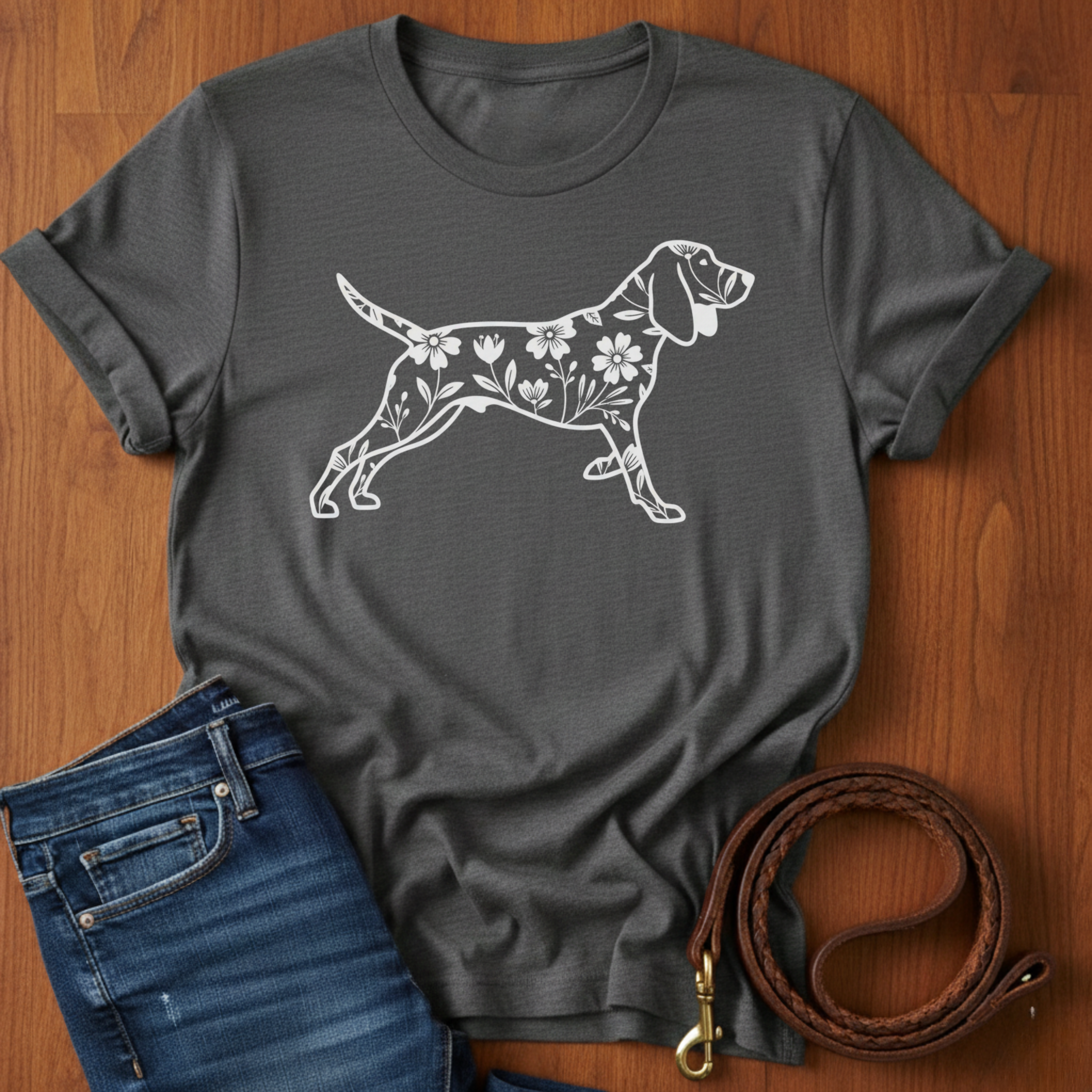 Flower Beagle T-Shirt — Beagle lover t-shirt by Always My Dog