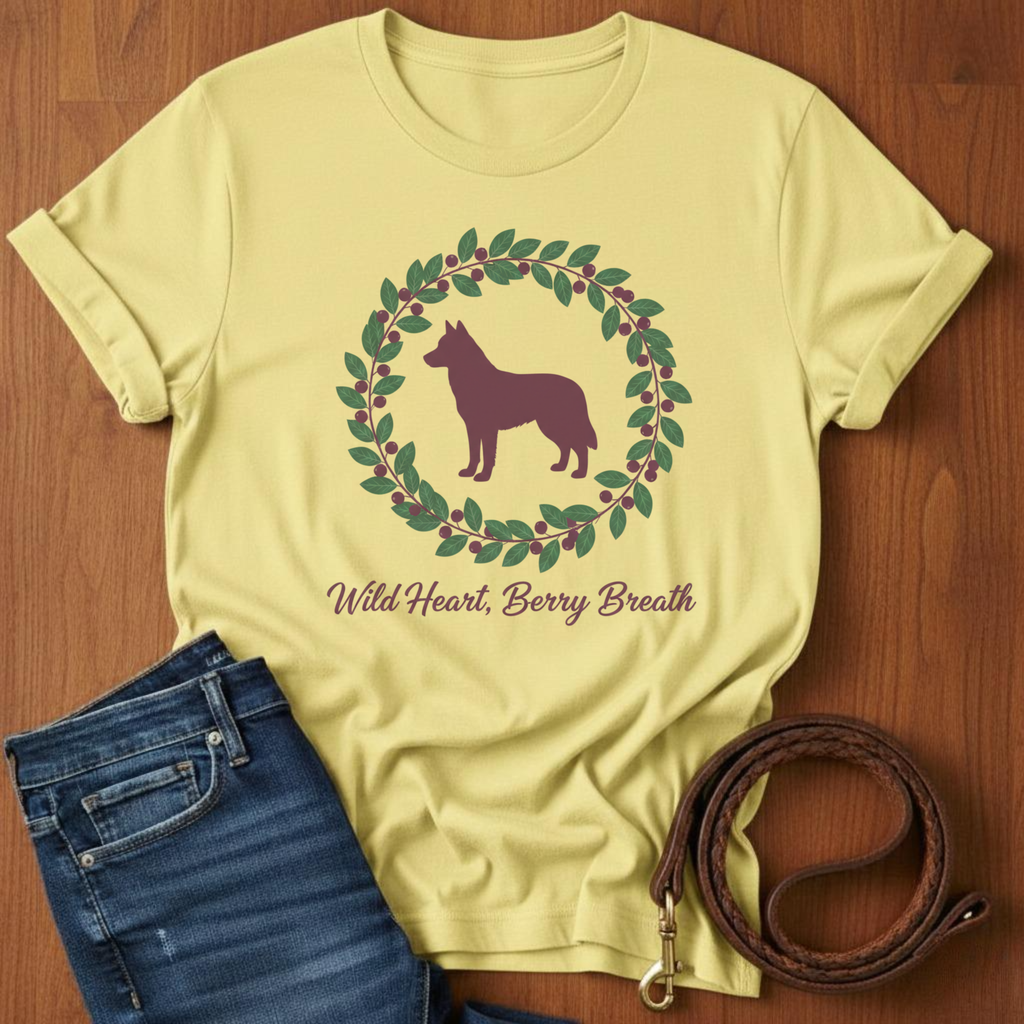 Wild Heart, Berry Breath Border Collie T-Shirt