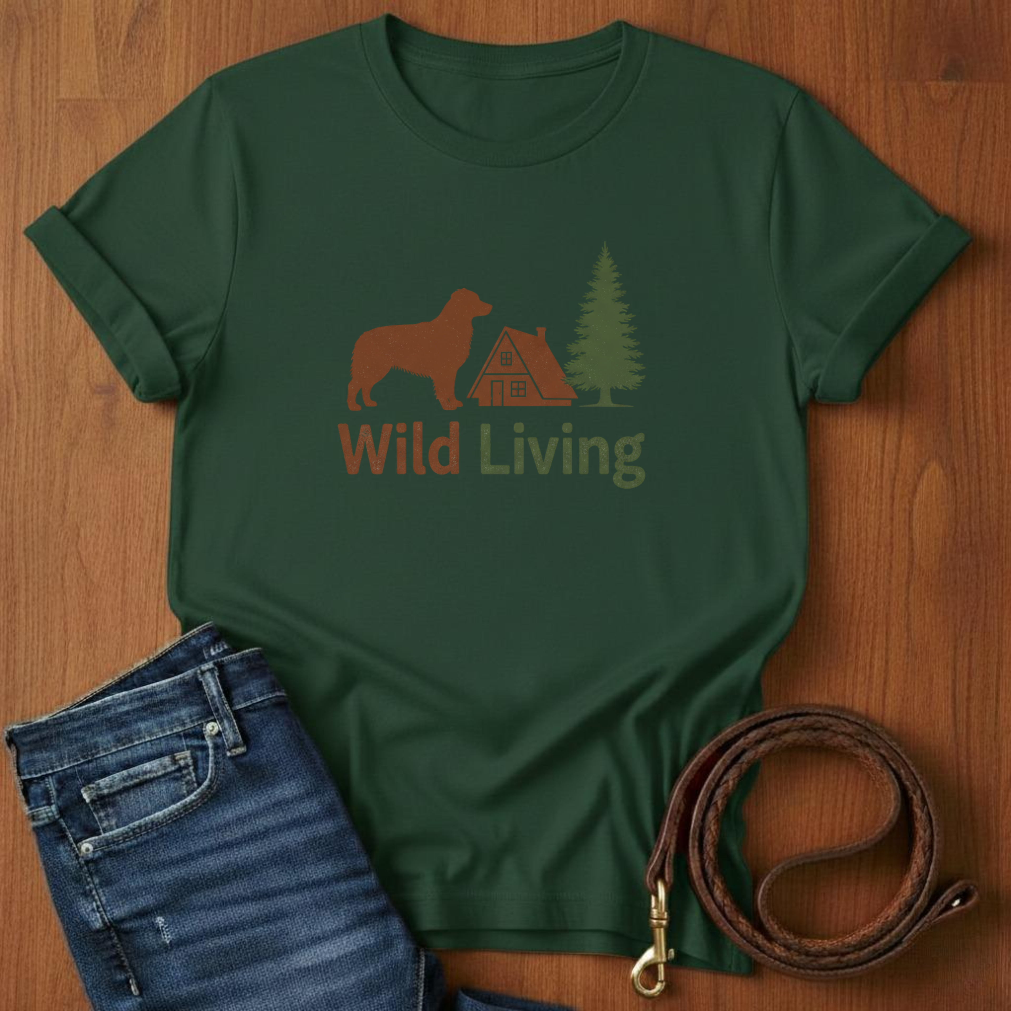 Wild Living Golden Retriever T-Shirt