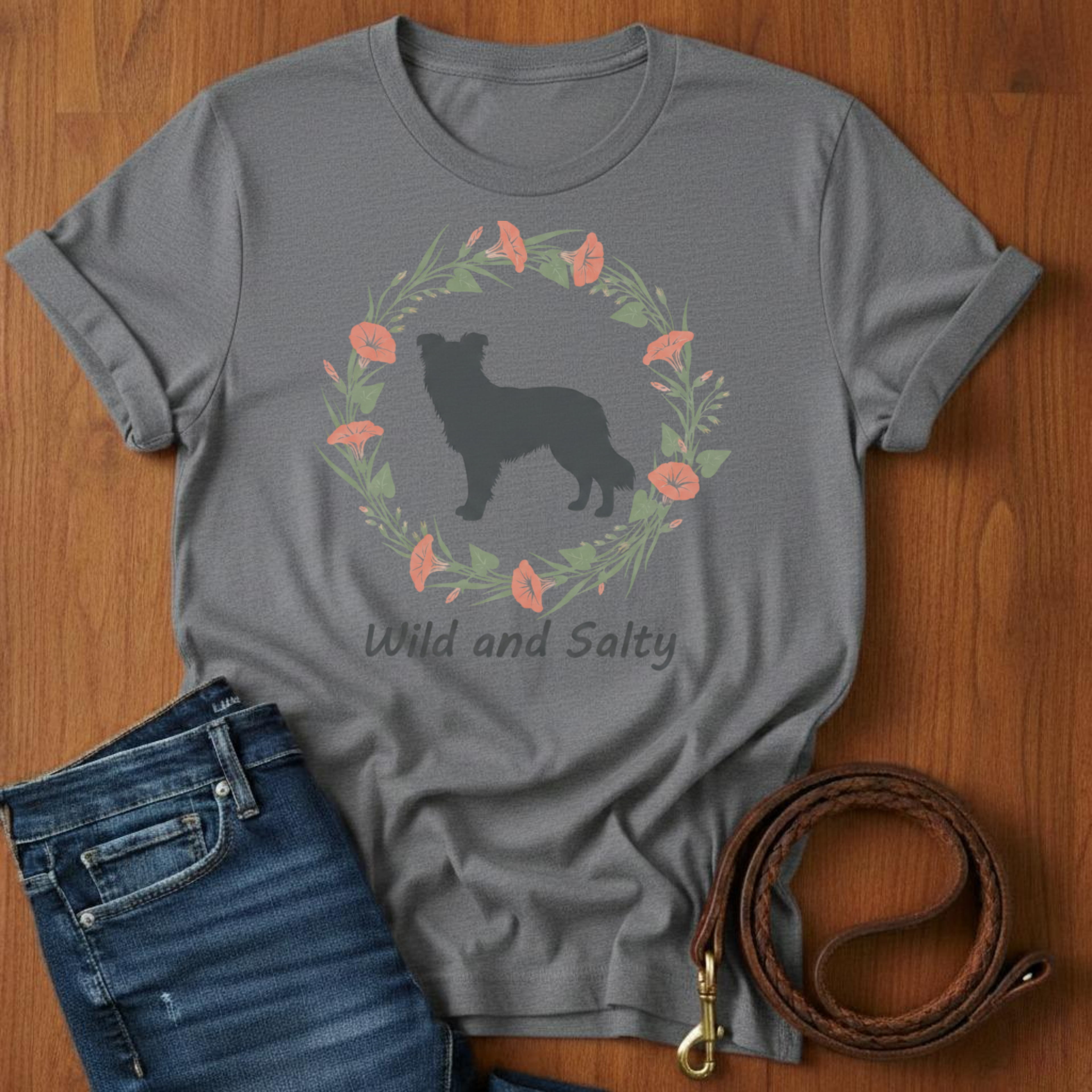 Wild and Salty Border Collie T-Shirt