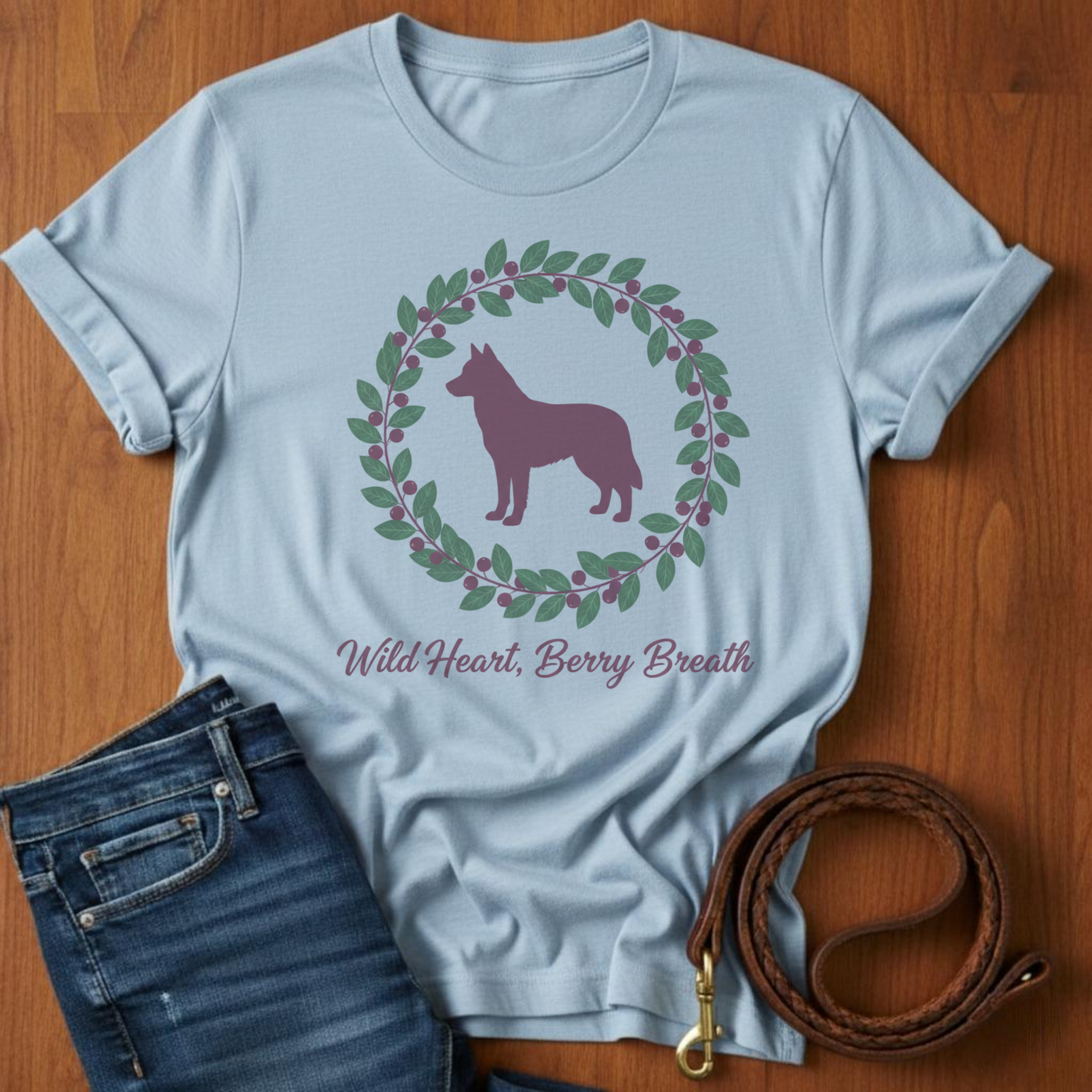 Wild Heart, Berry Breath Border Collie T-Shirt