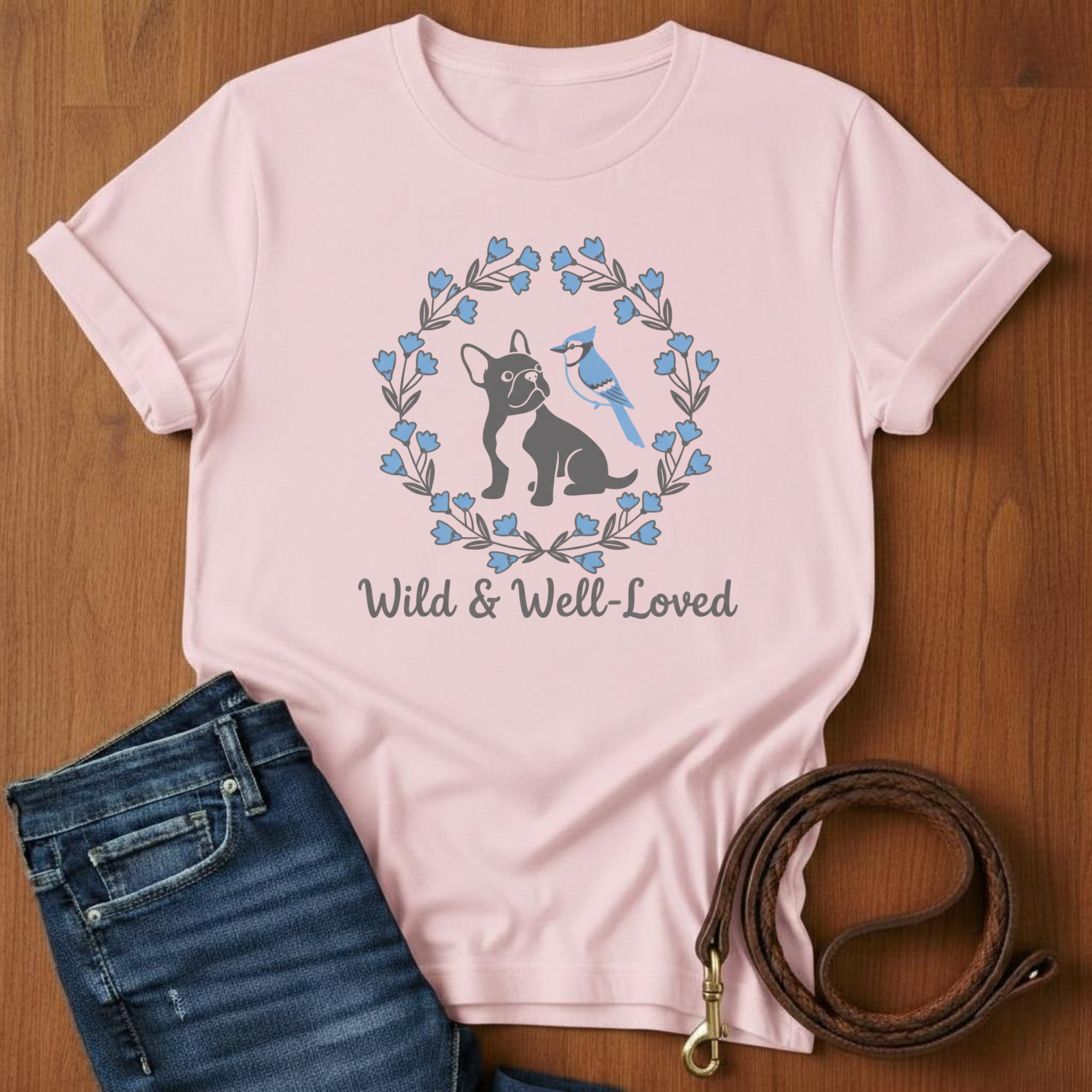 Wild and Well Loved French Bulldog T-Shirt