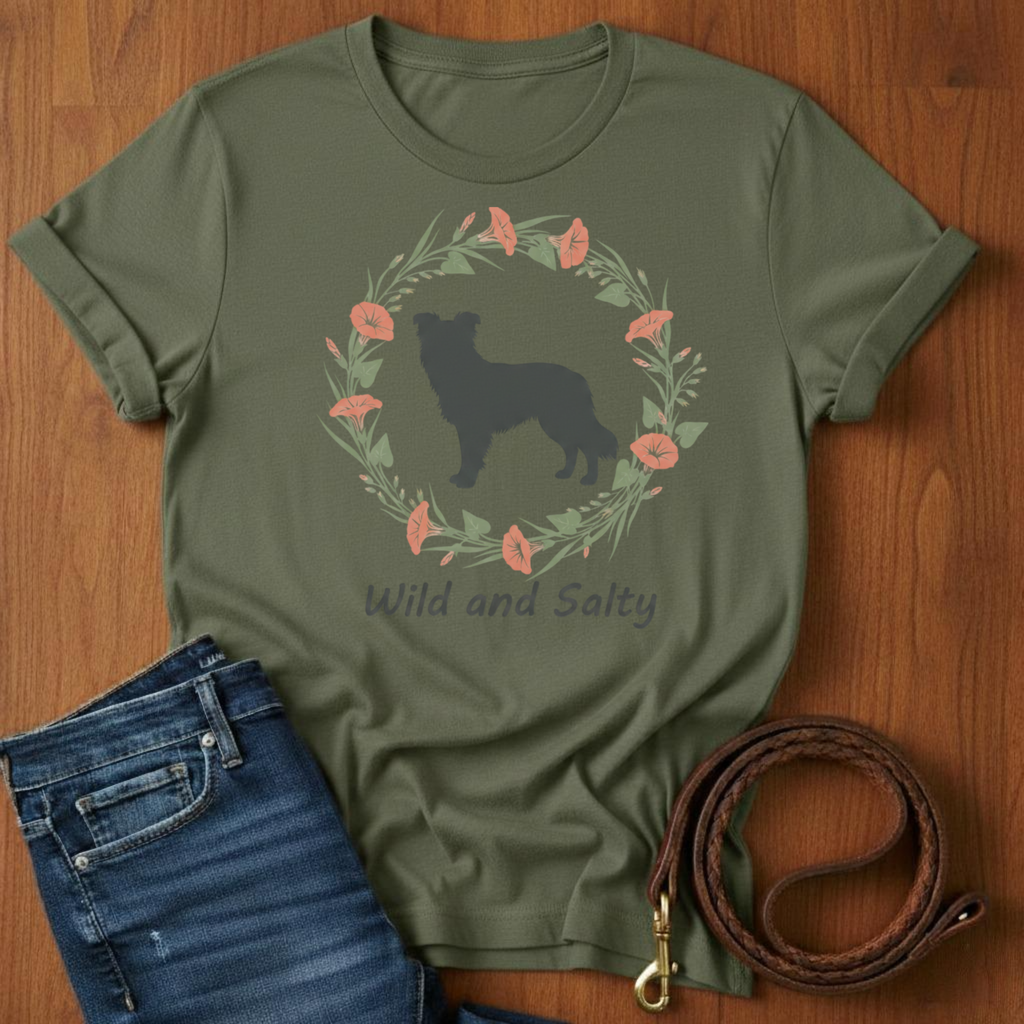Wild and Salty Border Collie T-Shirt