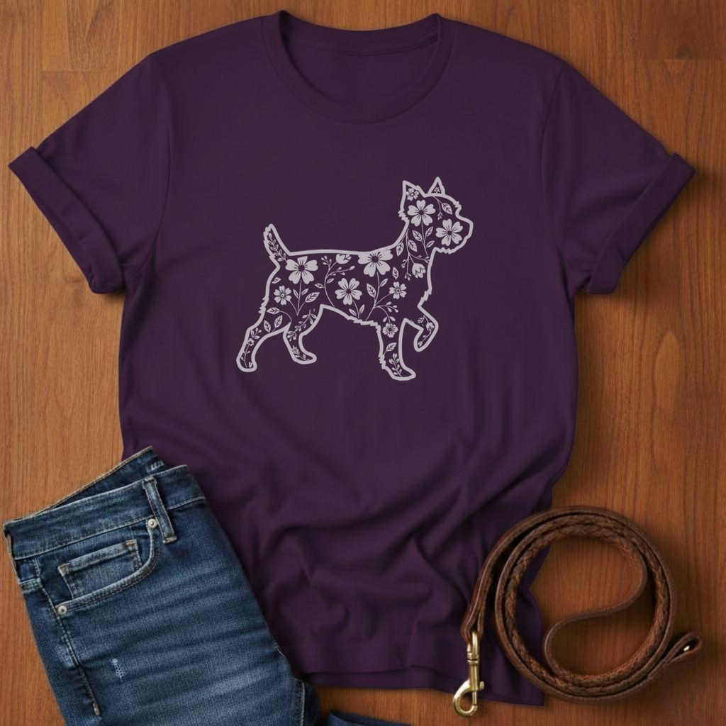 Yorkshire Terrier in Flowers T-Shirt